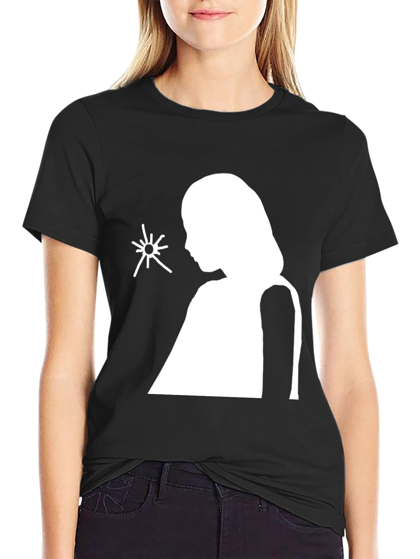 Black Silhouette Graphic Tee - Black view 2