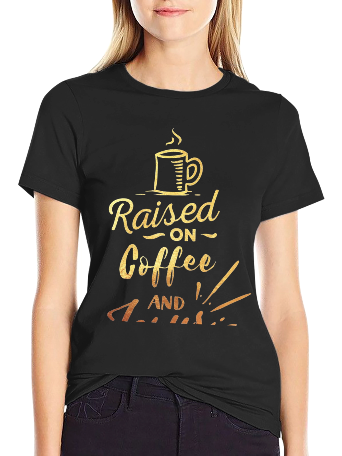 Black Coffee & Sarcasm T-Shirt - Funny Graphic Tee view 2