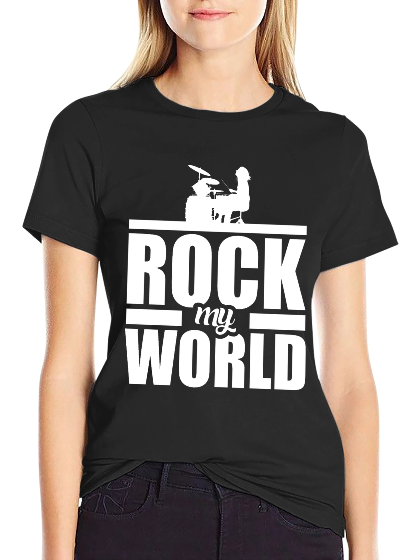 Black Rock My World Graphic Tee - Music Lover T-Shirt view 2