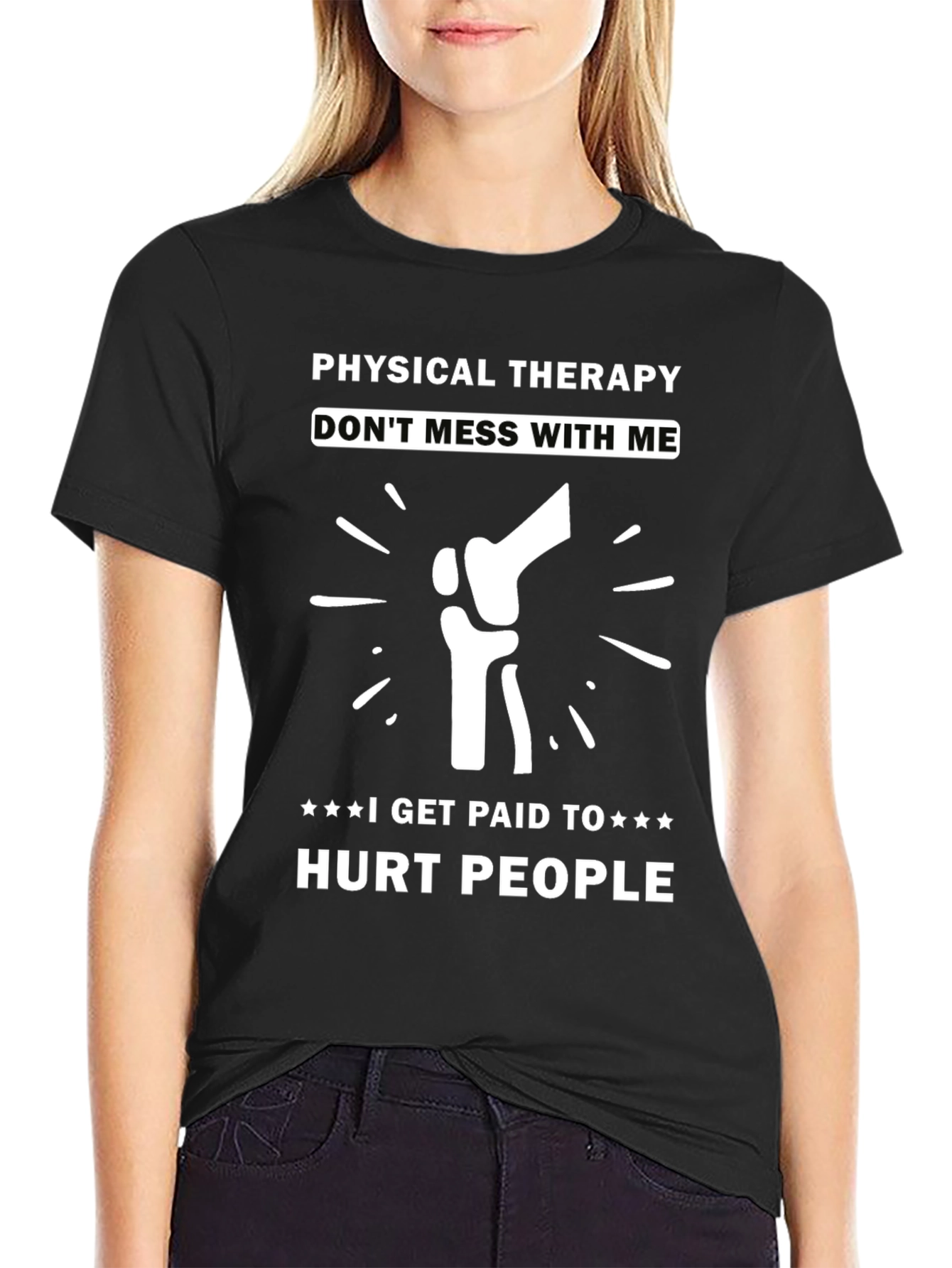 Black Physical Therapy "Hurt People" Graphic Tee view 2