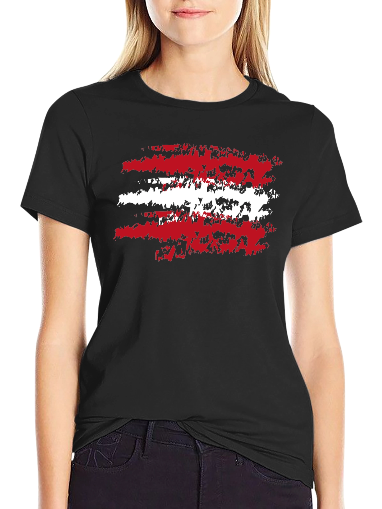 Distressed Austria Flag Graphic T-Shirt - 2