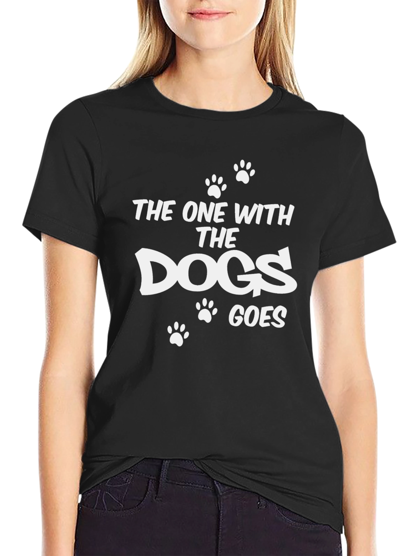 Black Dog Lover T-Shirt - The One With the Dogs Goes view 2