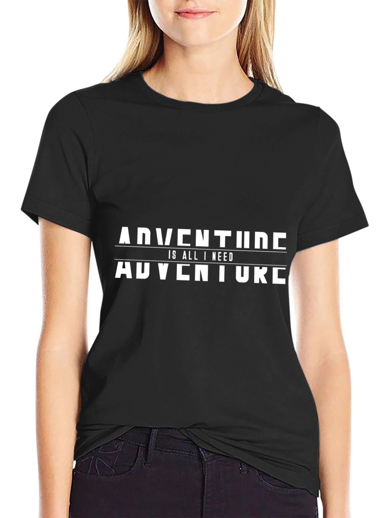 Black Adventure Is All I Need Graphic Tee view 2