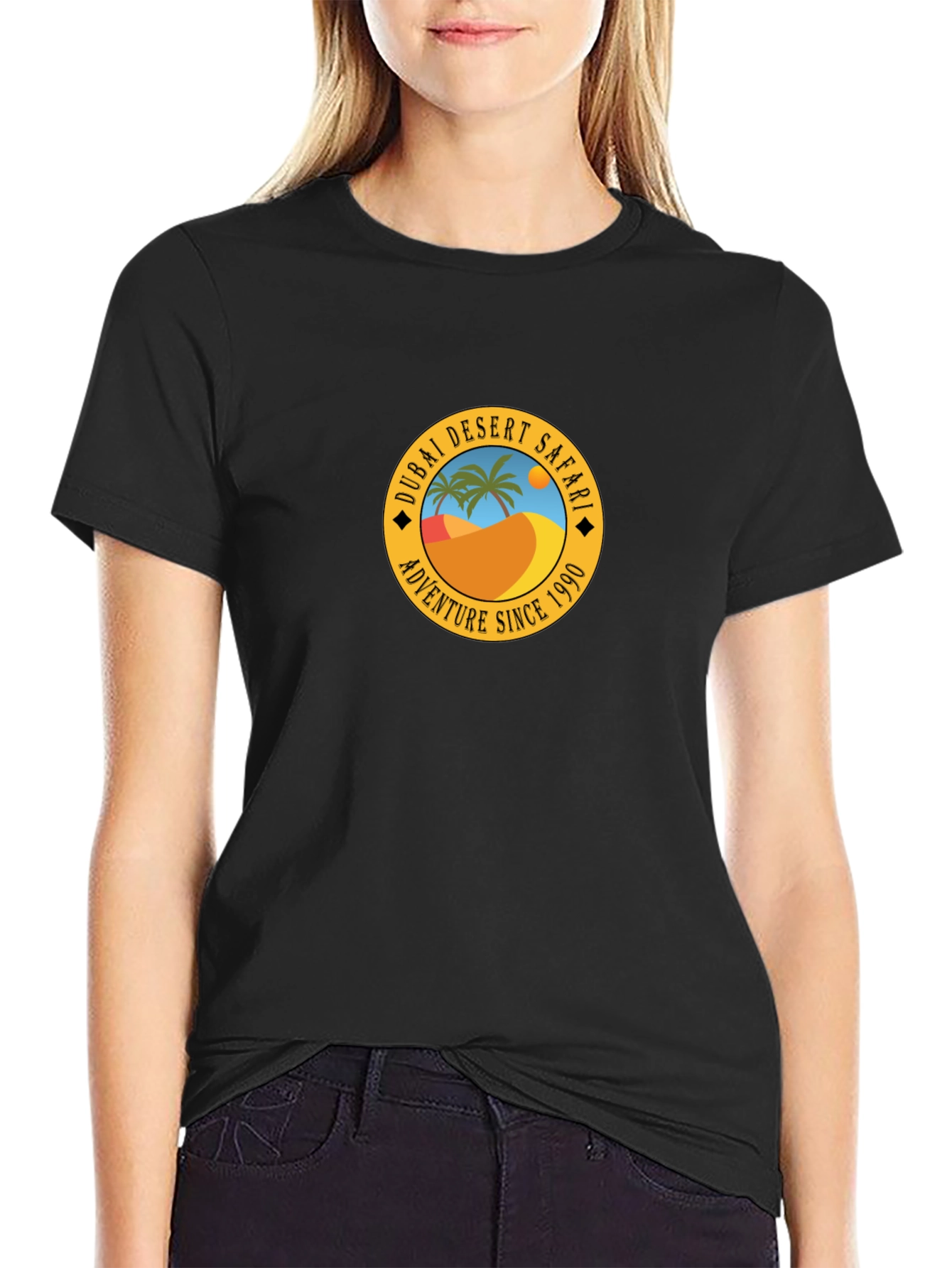 Black Dubai Desert Safari Adventure Tee view 2