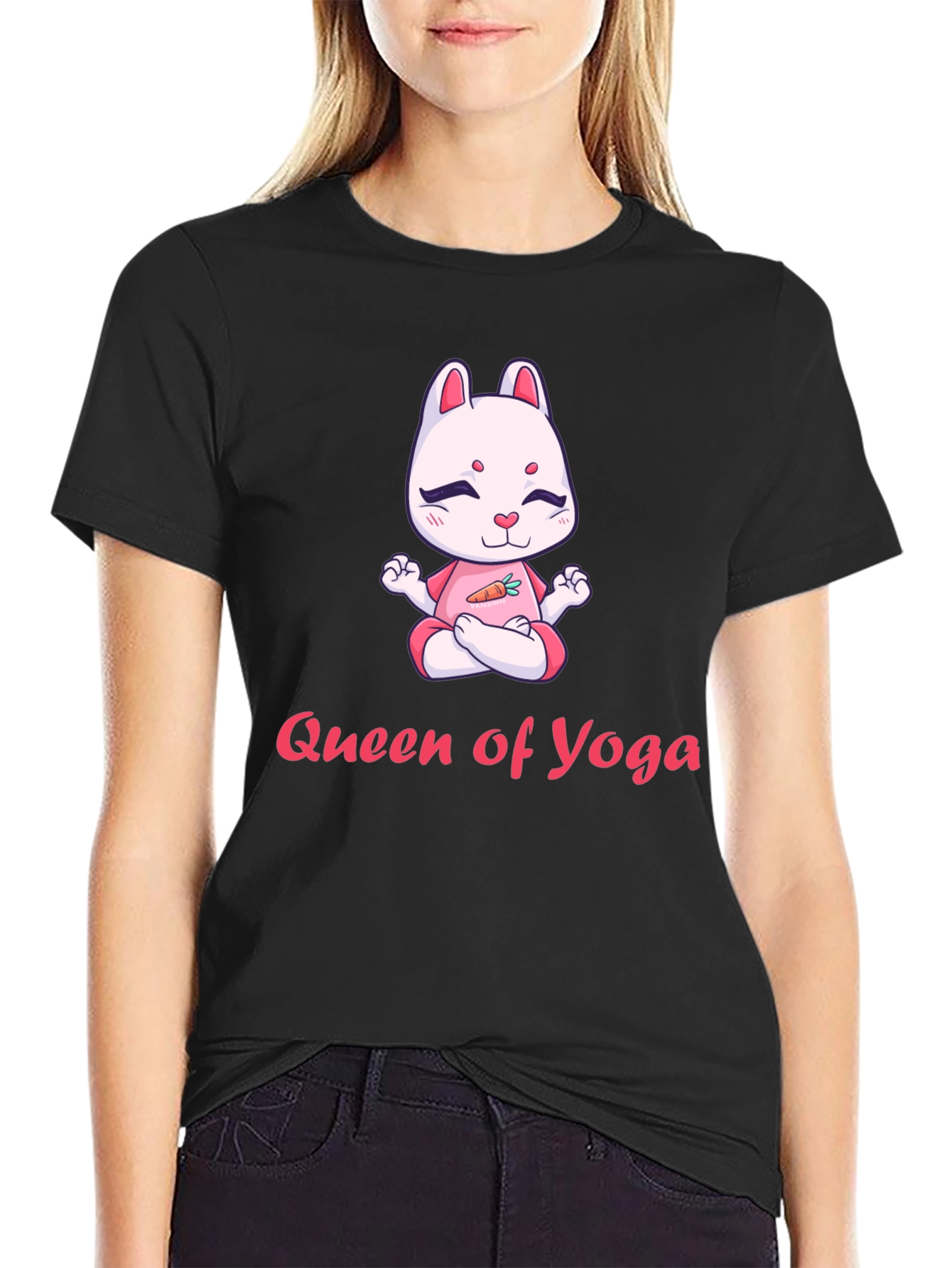 Black Queen of Yoga T-Shirt view 2