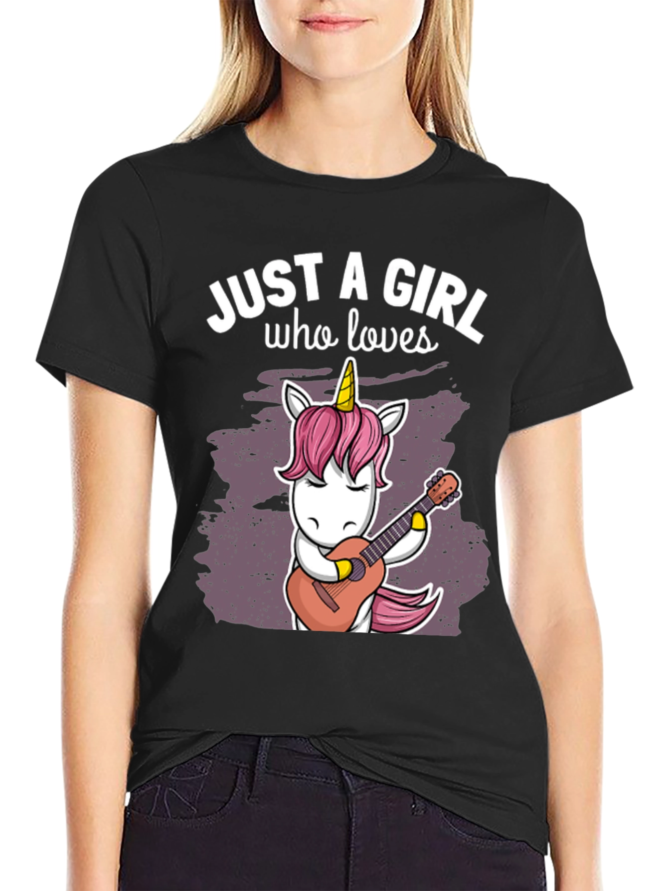 Just a Girl Who Loves Unicorns Guitar T-Shirt - 2