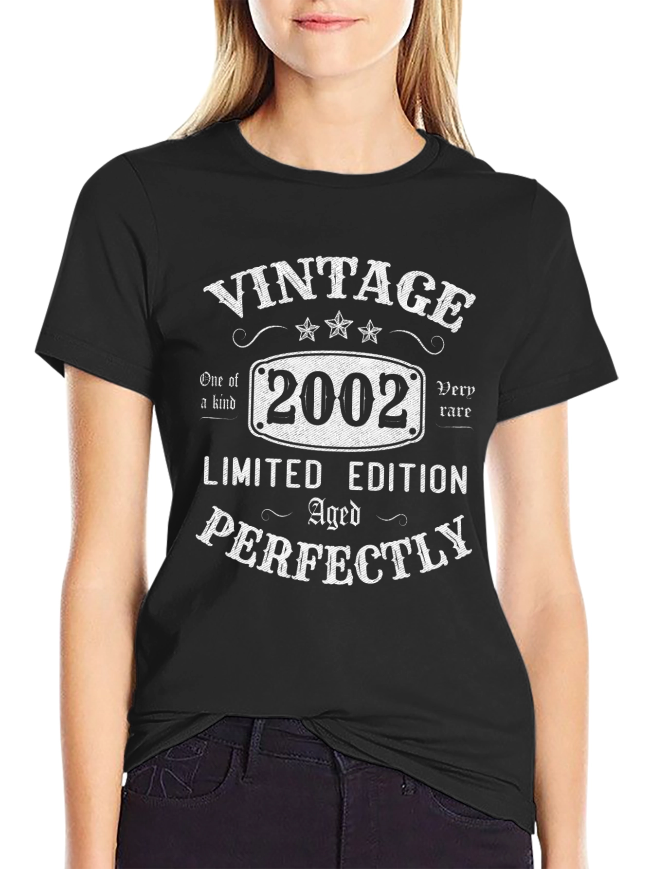 Vintage 2002 Aged Perfectly Black T-Shirt - 2