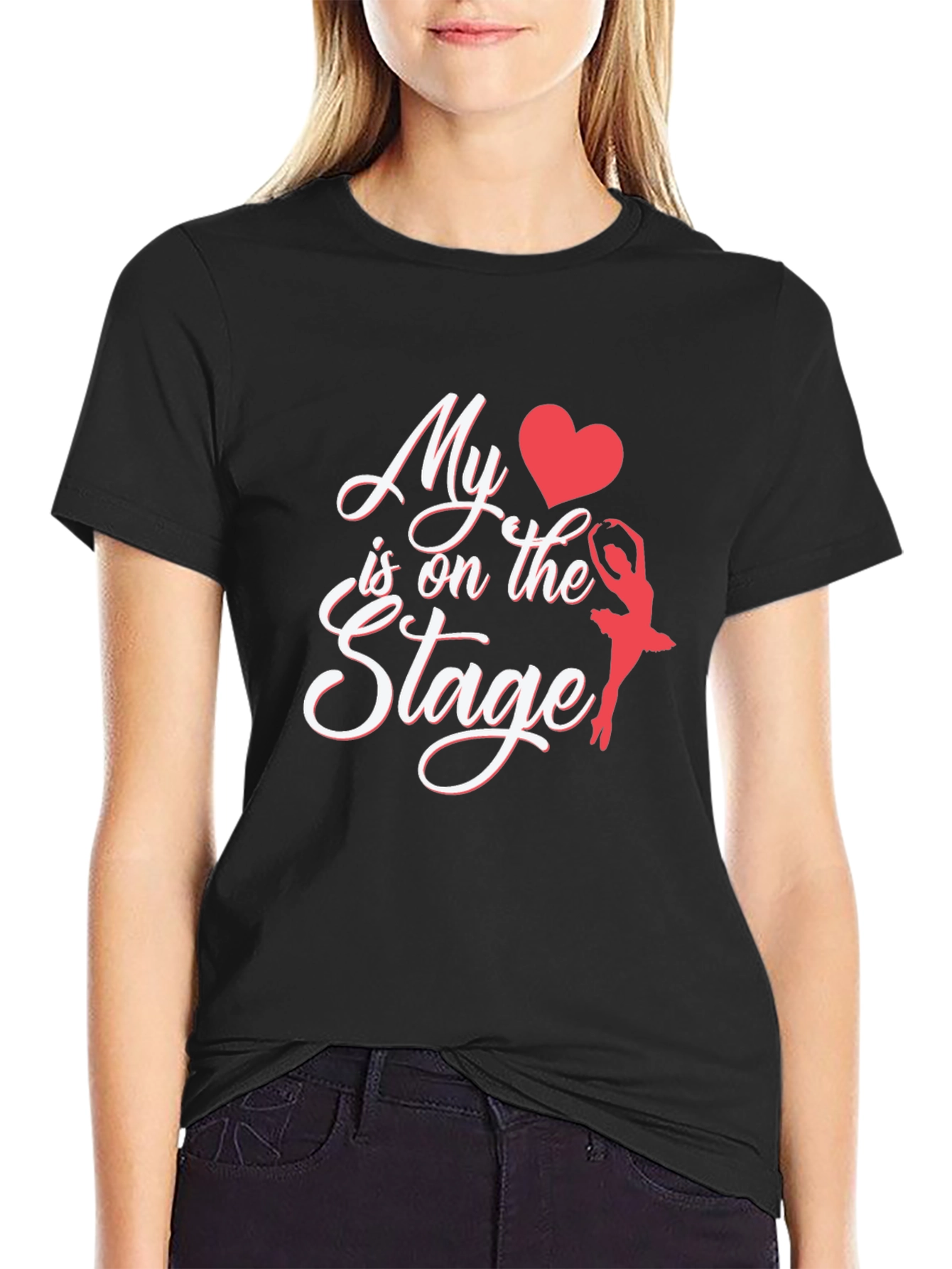 Black My Heart is on the Stage Ballet T-Shirt view 2