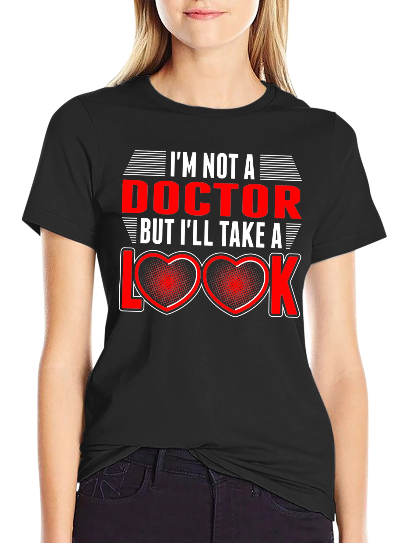 Black Funny Doctor Pun T-Shirt - I'll Take a Look! view 2