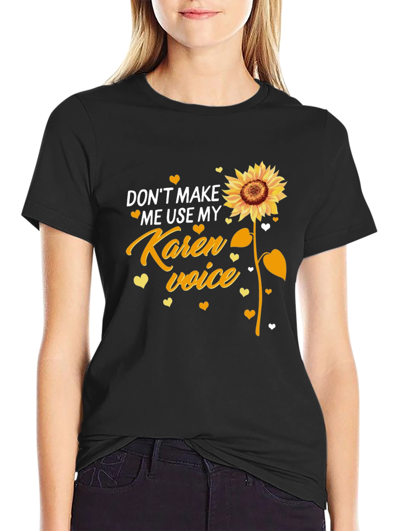 Black Don't Make Me Use My Karen Voice T-Shirt view 2