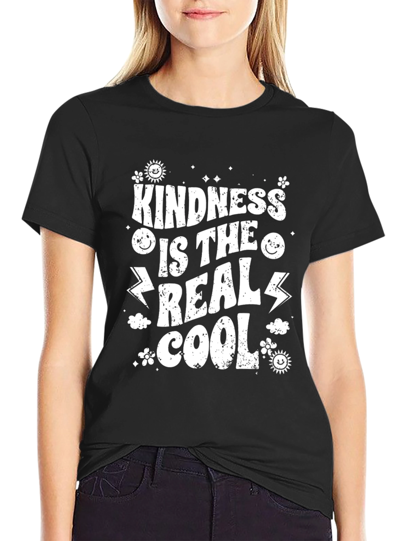 Black Kindness is the Real Cool Graphic Tee view 2