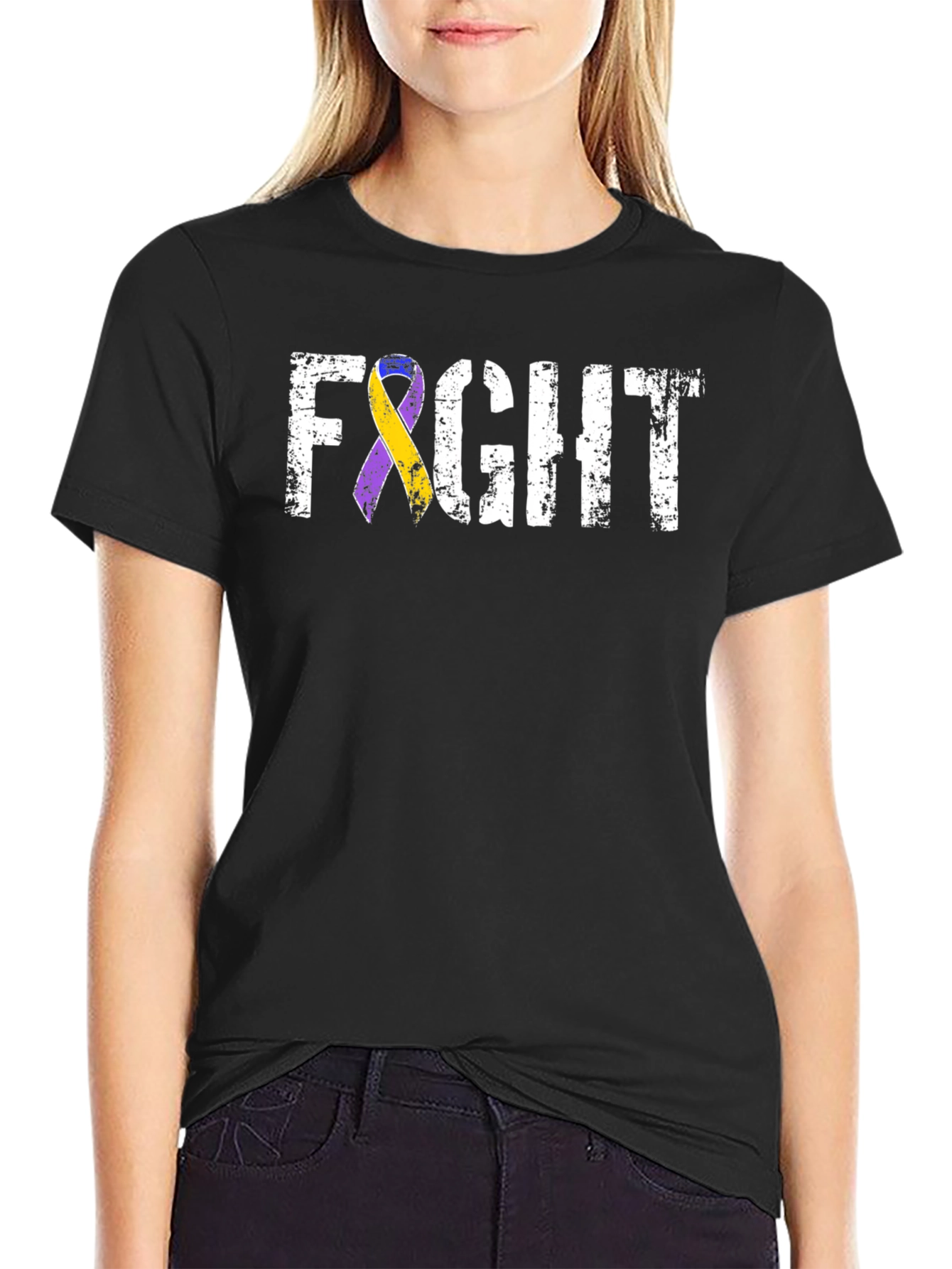 Black Fight Dysautonomia Awareness T-Shirt view 2