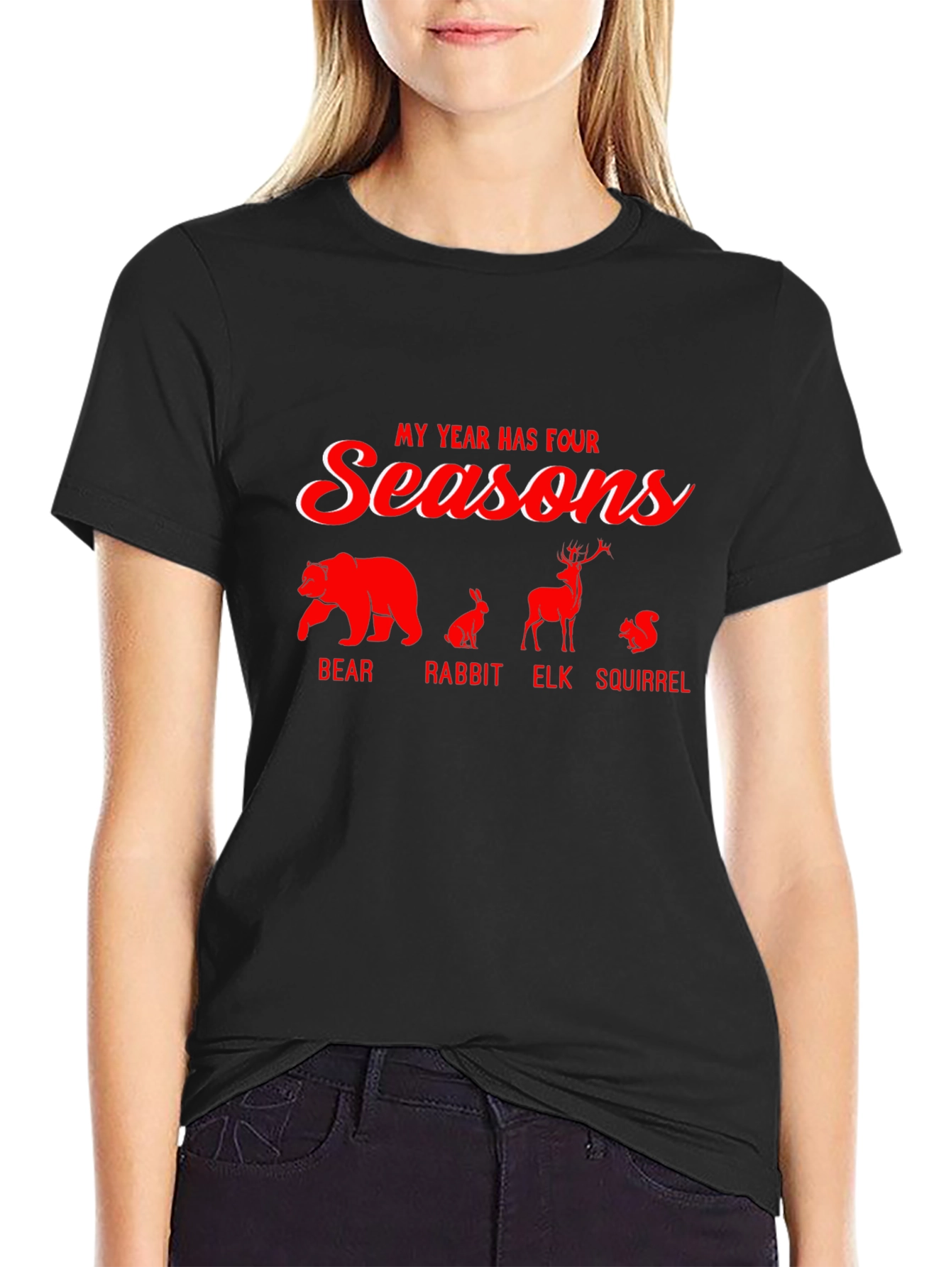 Black My Year Has Four Seasons Graphic T-Shirt view 2