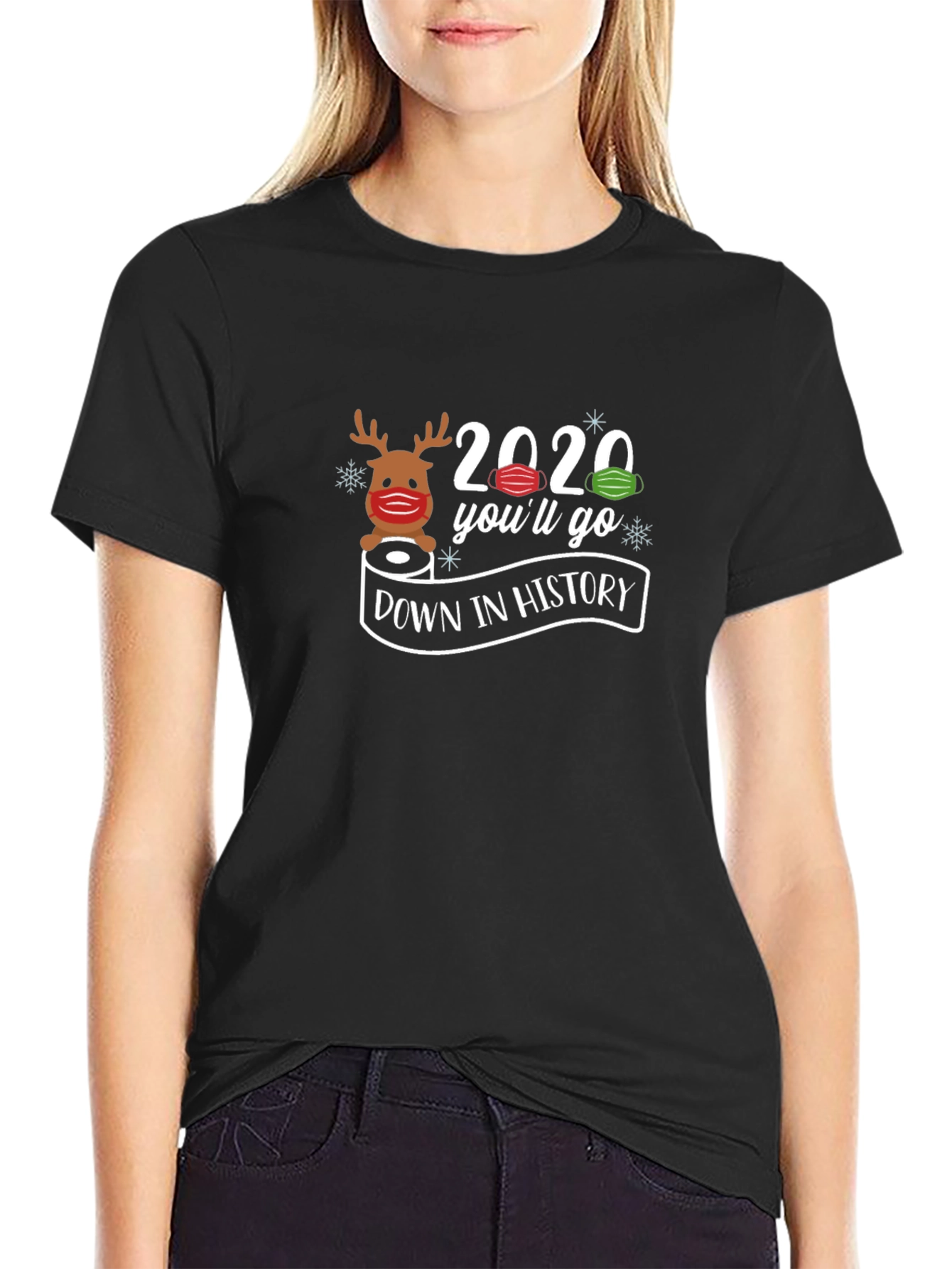 Black 2020 Down in History Graphic Tee view 2