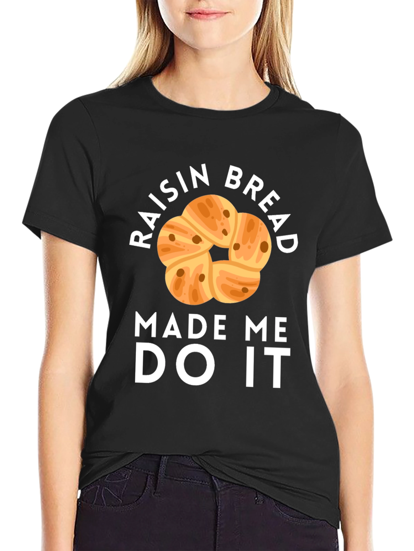 Black Raisin Bread Made Me Do It Graphic Tee view 2