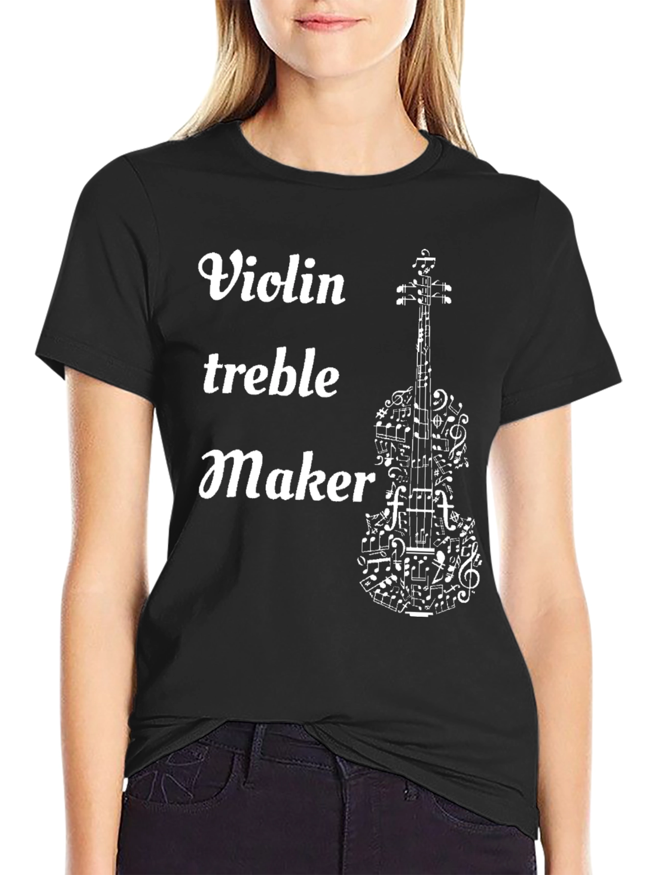Black Violin Treble Maker T-Shirt view 2