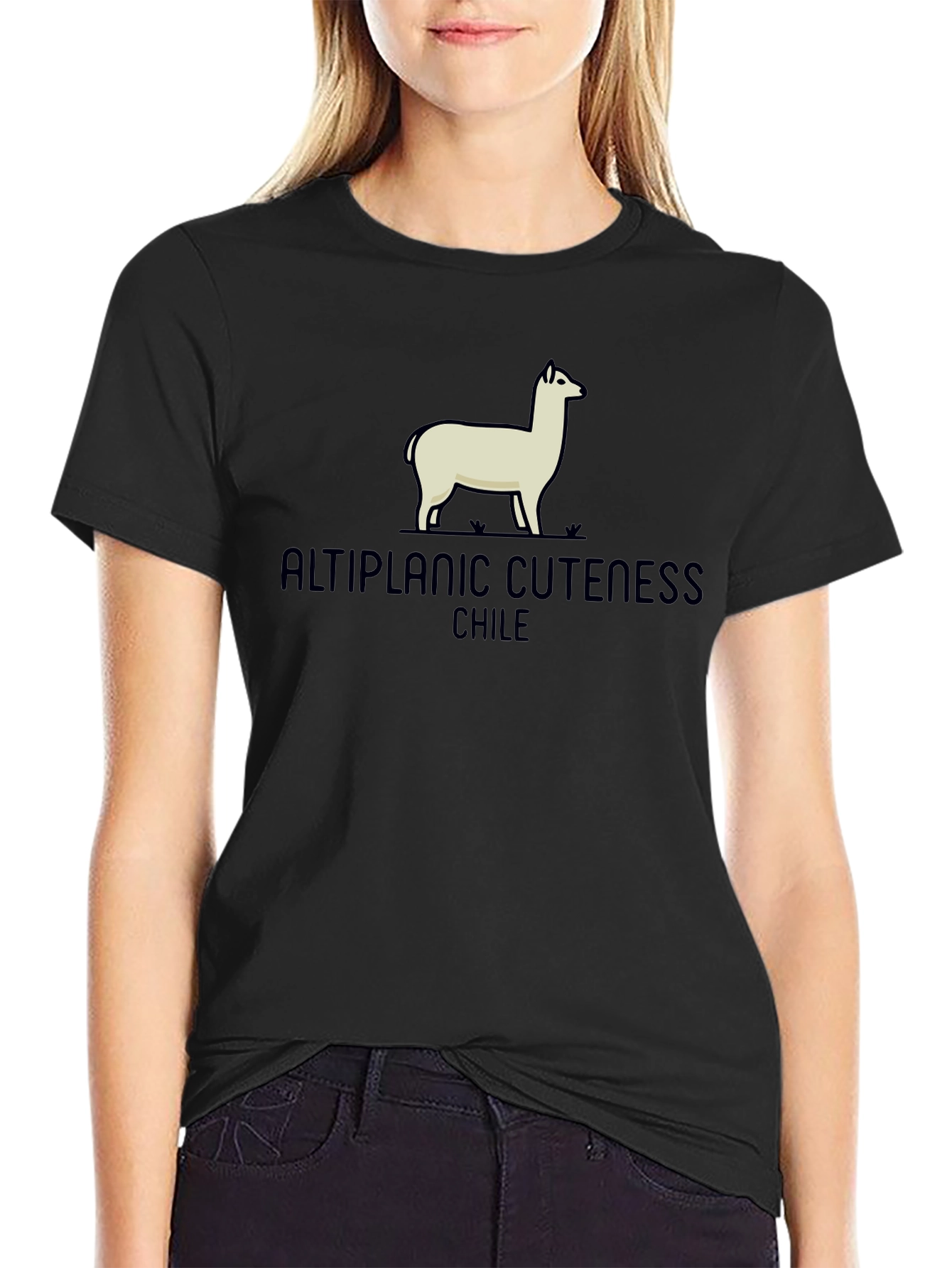 Black Altiplanic Cuteness Chile Graphic Tee view 2
