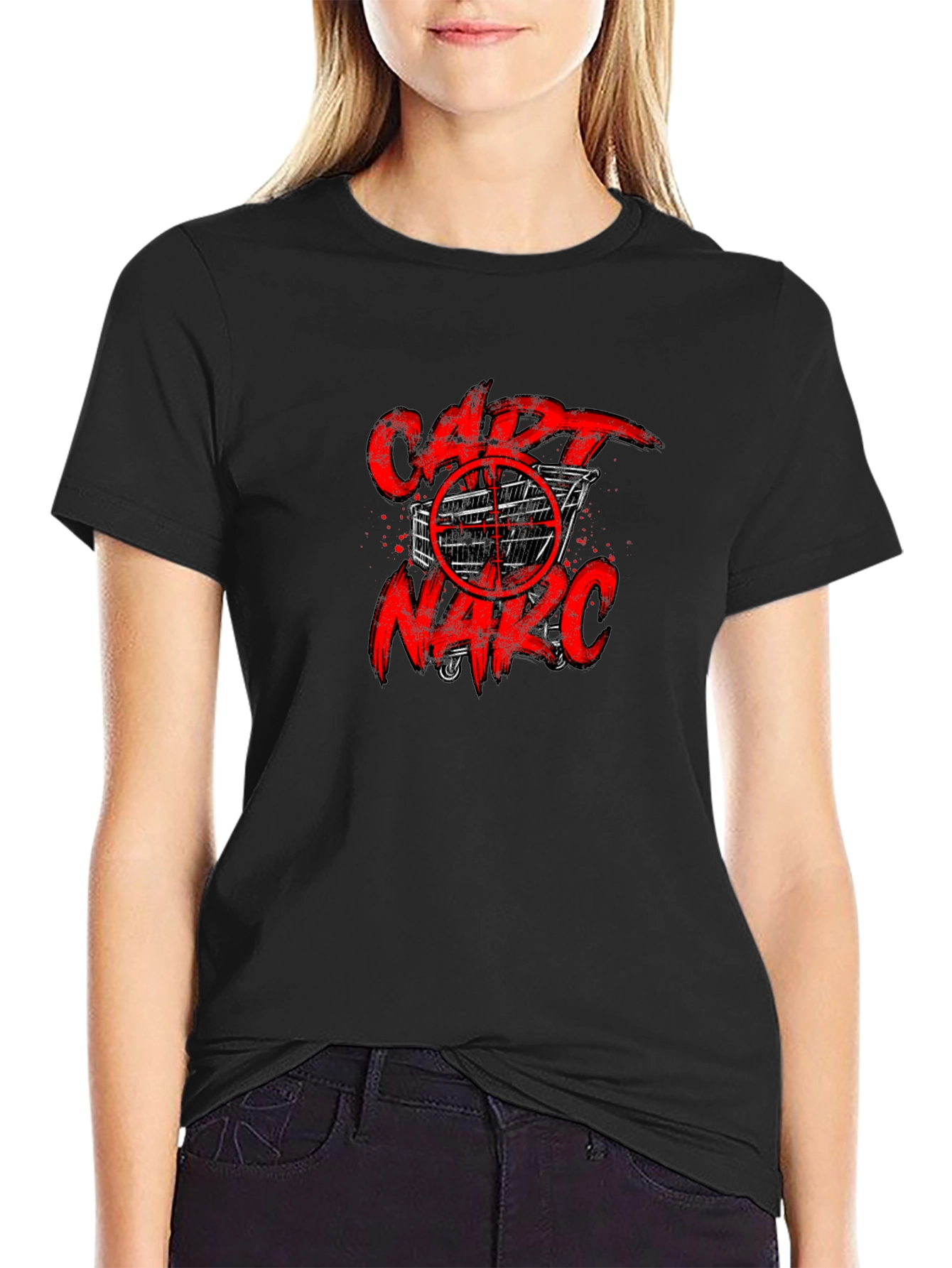 Black Cart Narc T-Shirt - Black Graphic Tee view 2