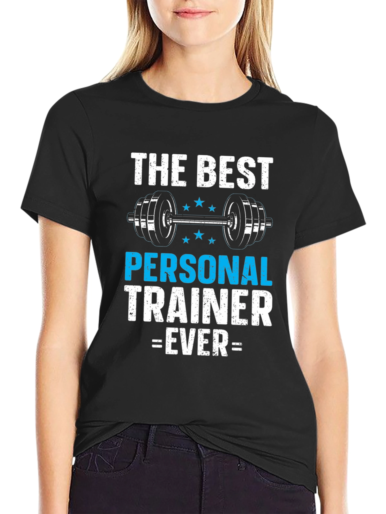 Black Best Personal Trainer Ever T-Shirt - Gym Workout Apparel view 2