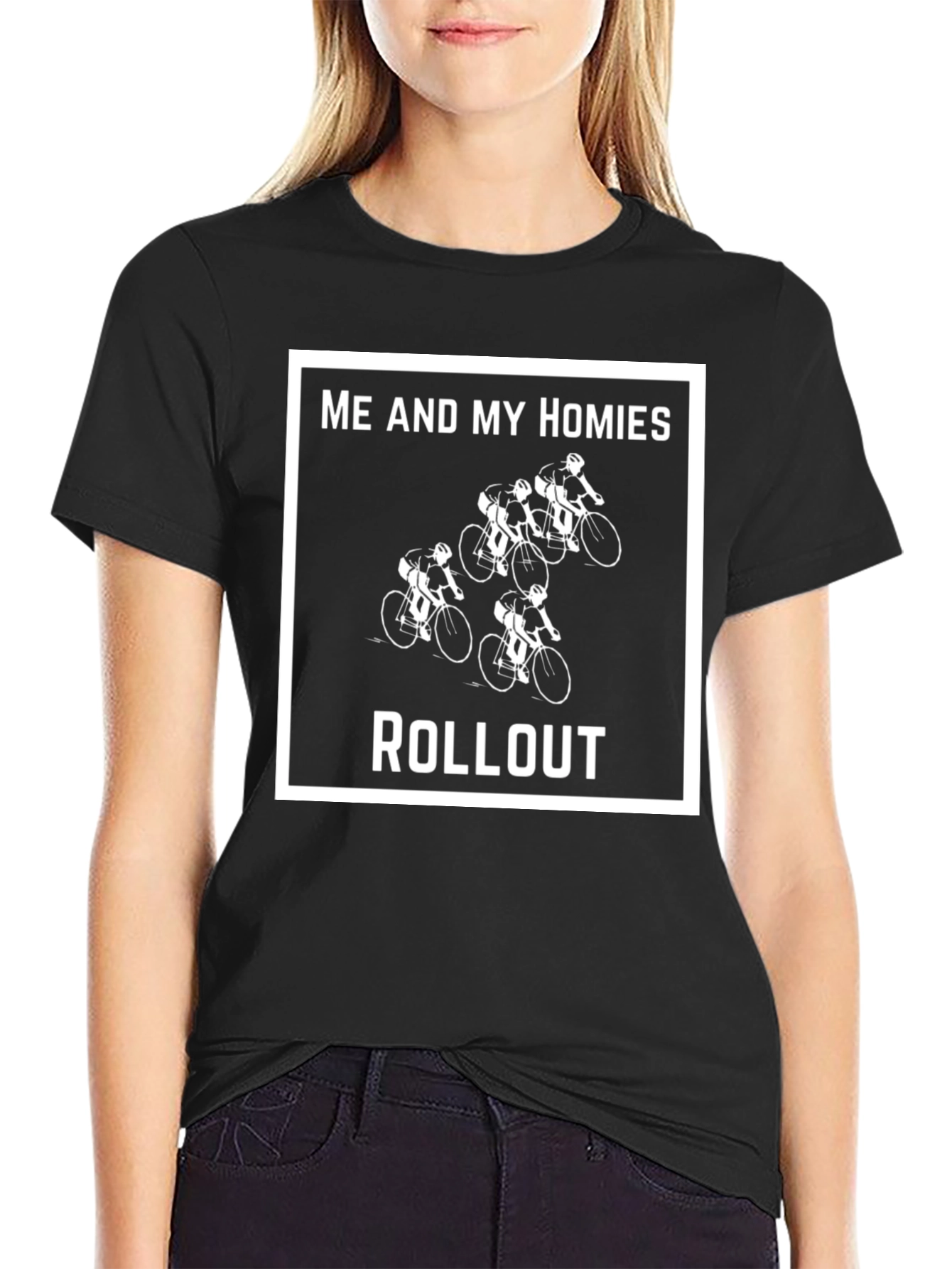 Black Me and My Homies Rollout T-Shirt - Cycling Squad Tee view 2