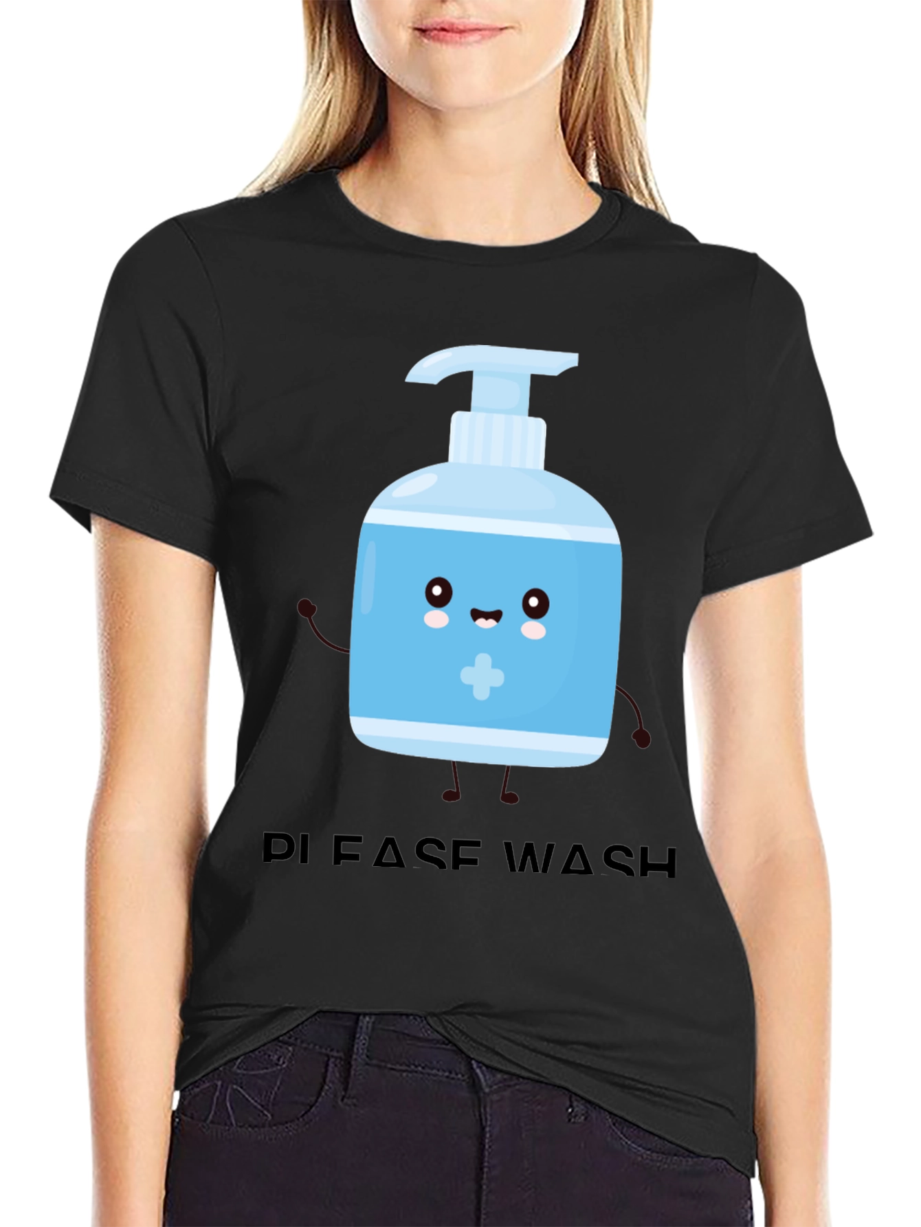 Black Wash Your Hands T-Shirt view 2