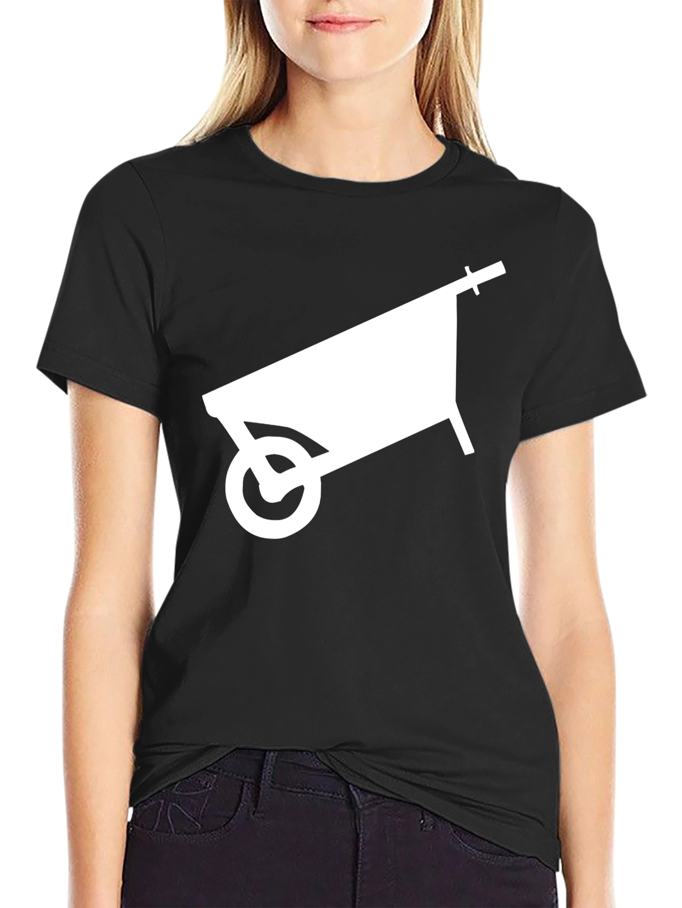 Black Wheelbarrow Graphic Tee - Black Cotton Comfort view 2