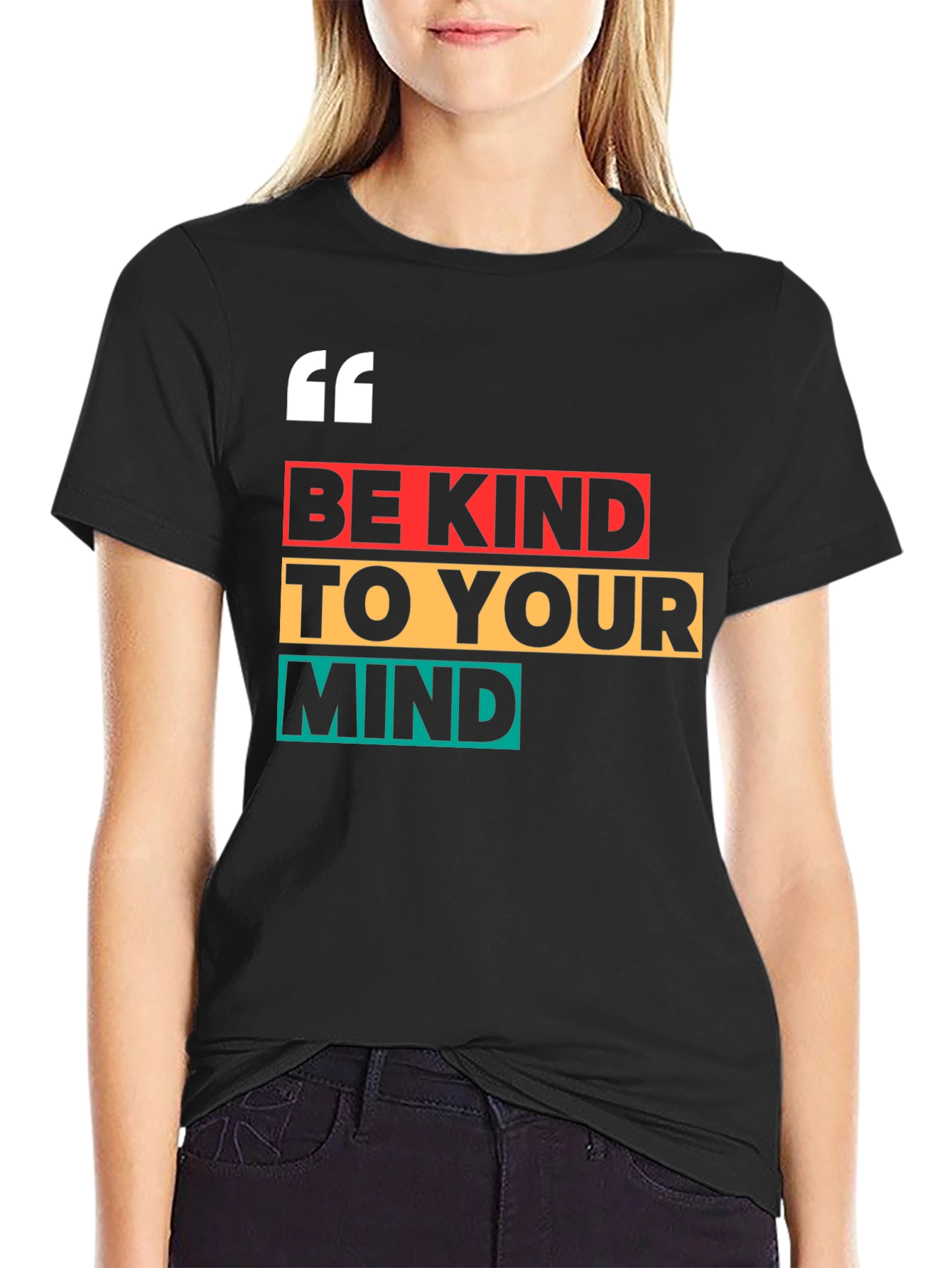 Black Be Kind to Your Mind T-Shirt - Positive Vibes Apparel view 2