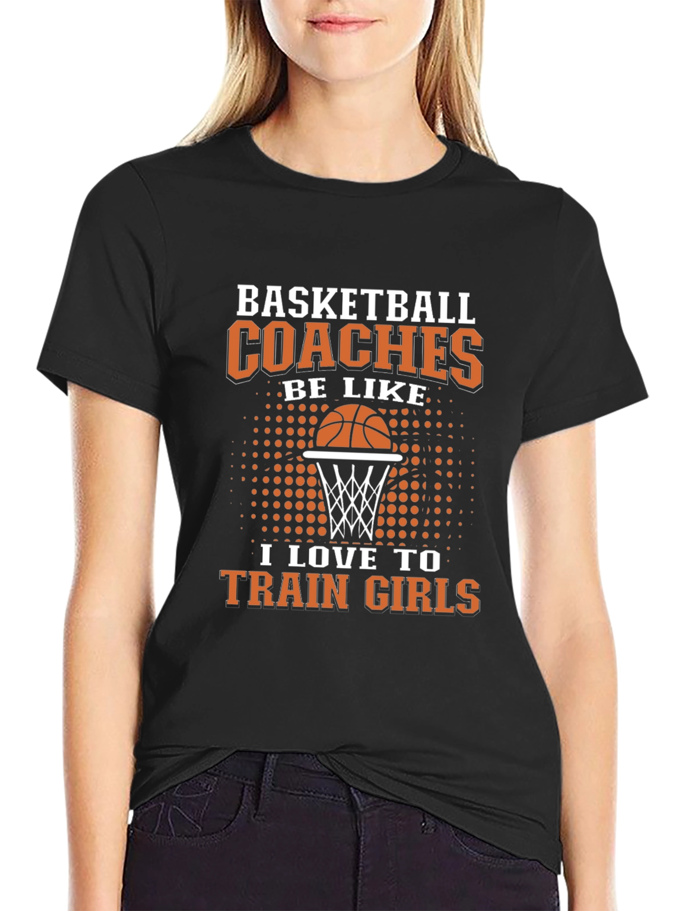 Black Basketball Coaches T-Shirt view 2