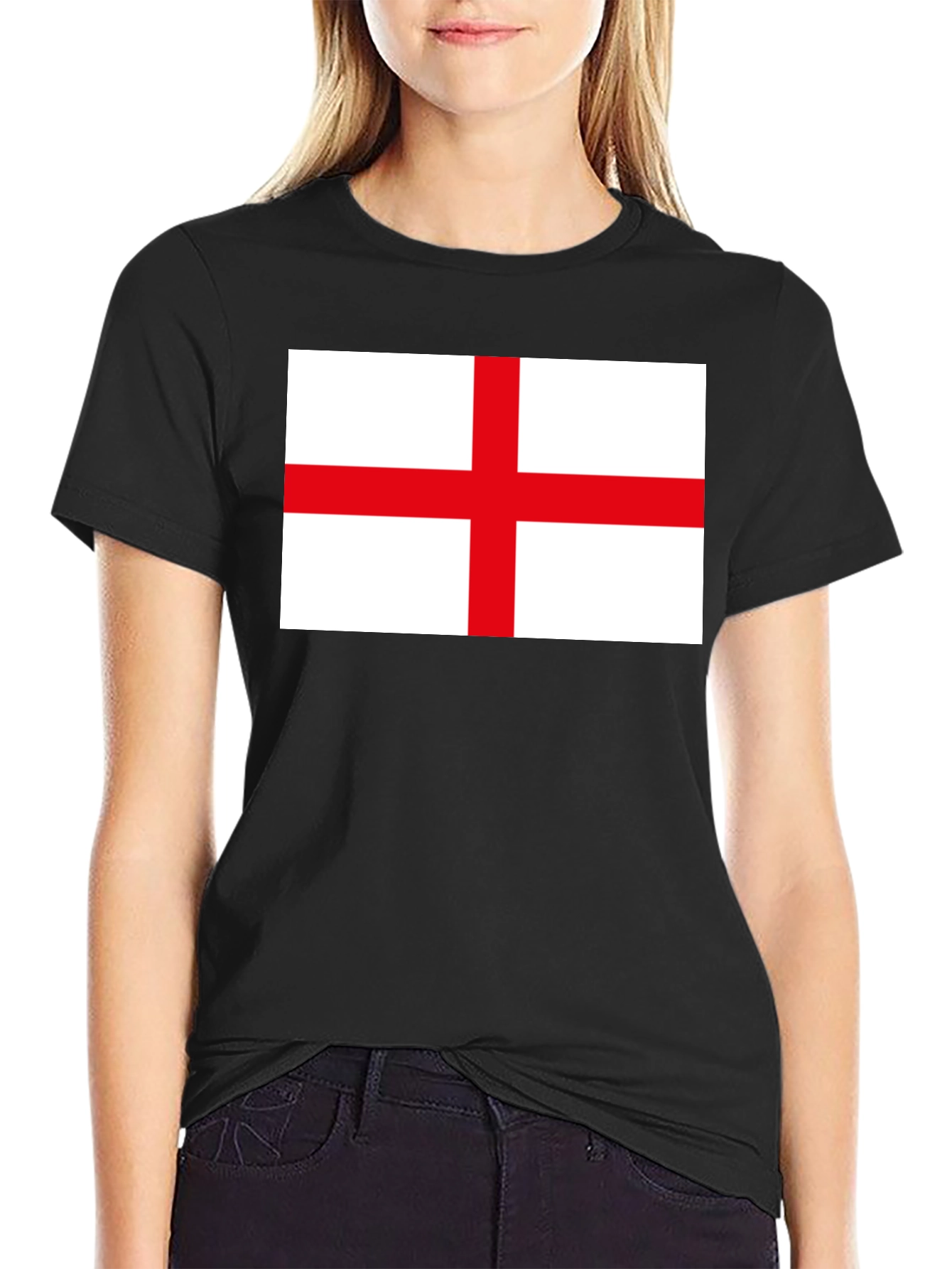 Black England Flag Graphic T-Shirt - Black view 2