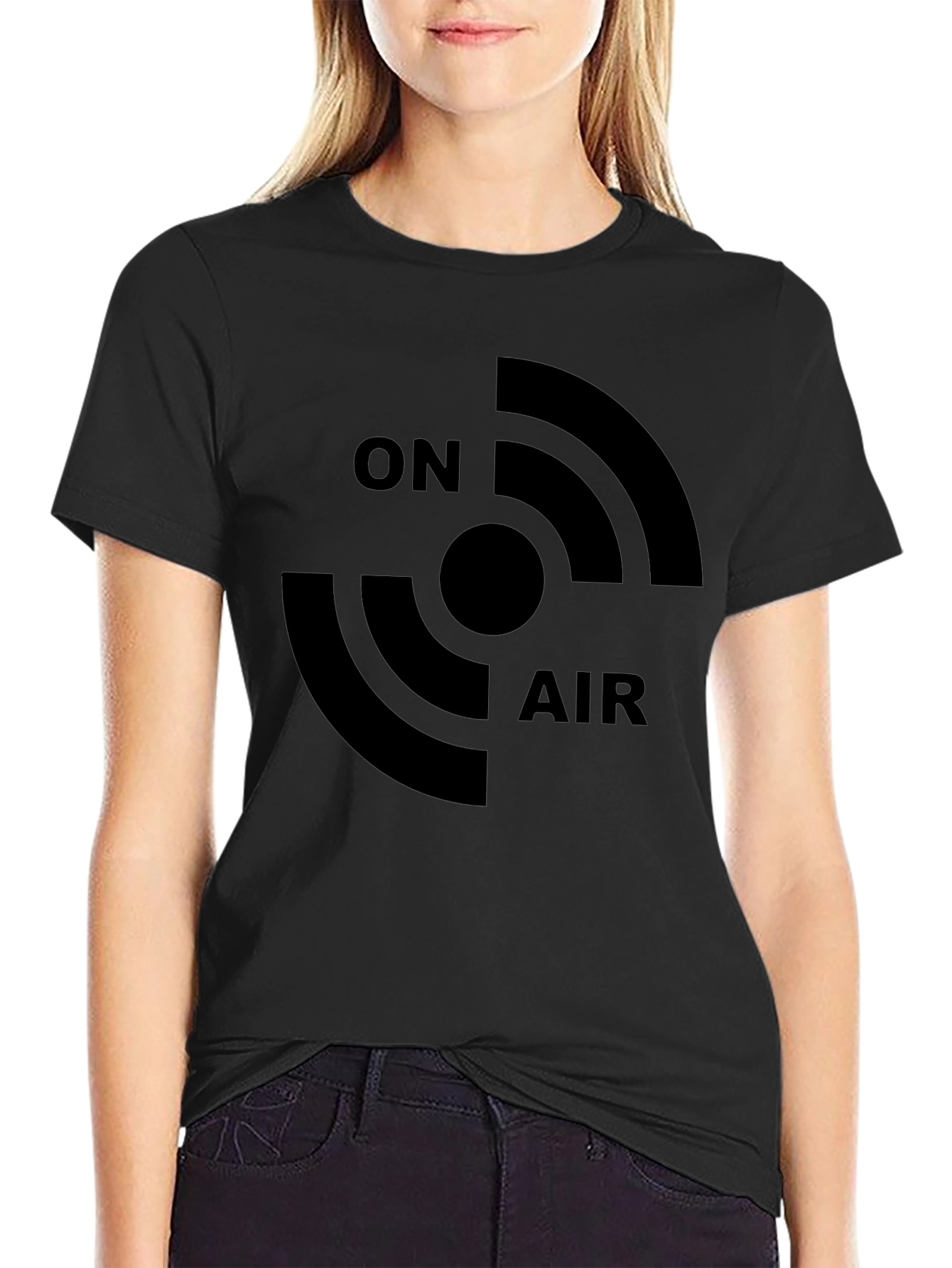 Black On Air Black Graphic T-Shirt view 2
