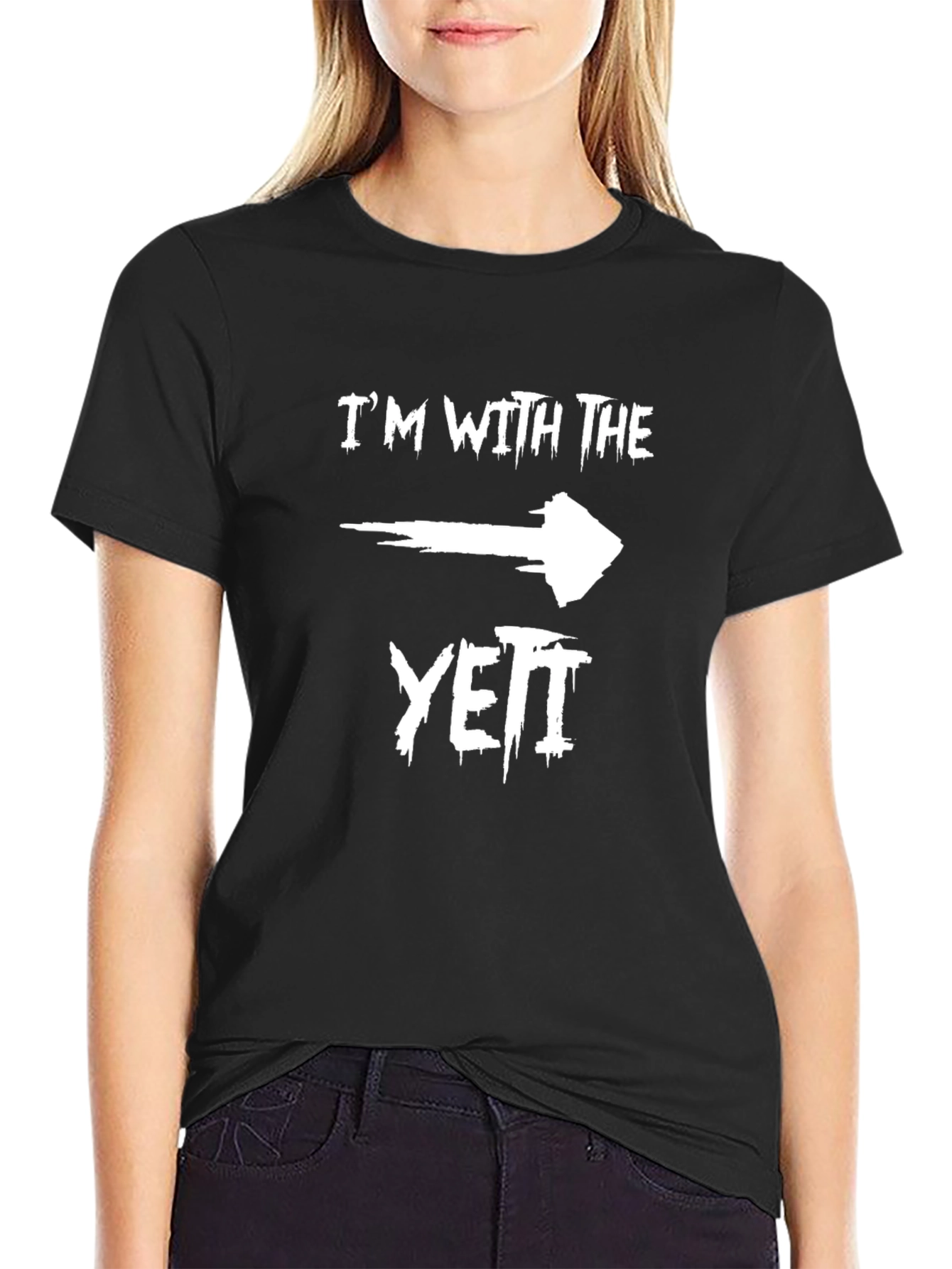 Black I'm With The Yeti Black Graphic Tee view 2