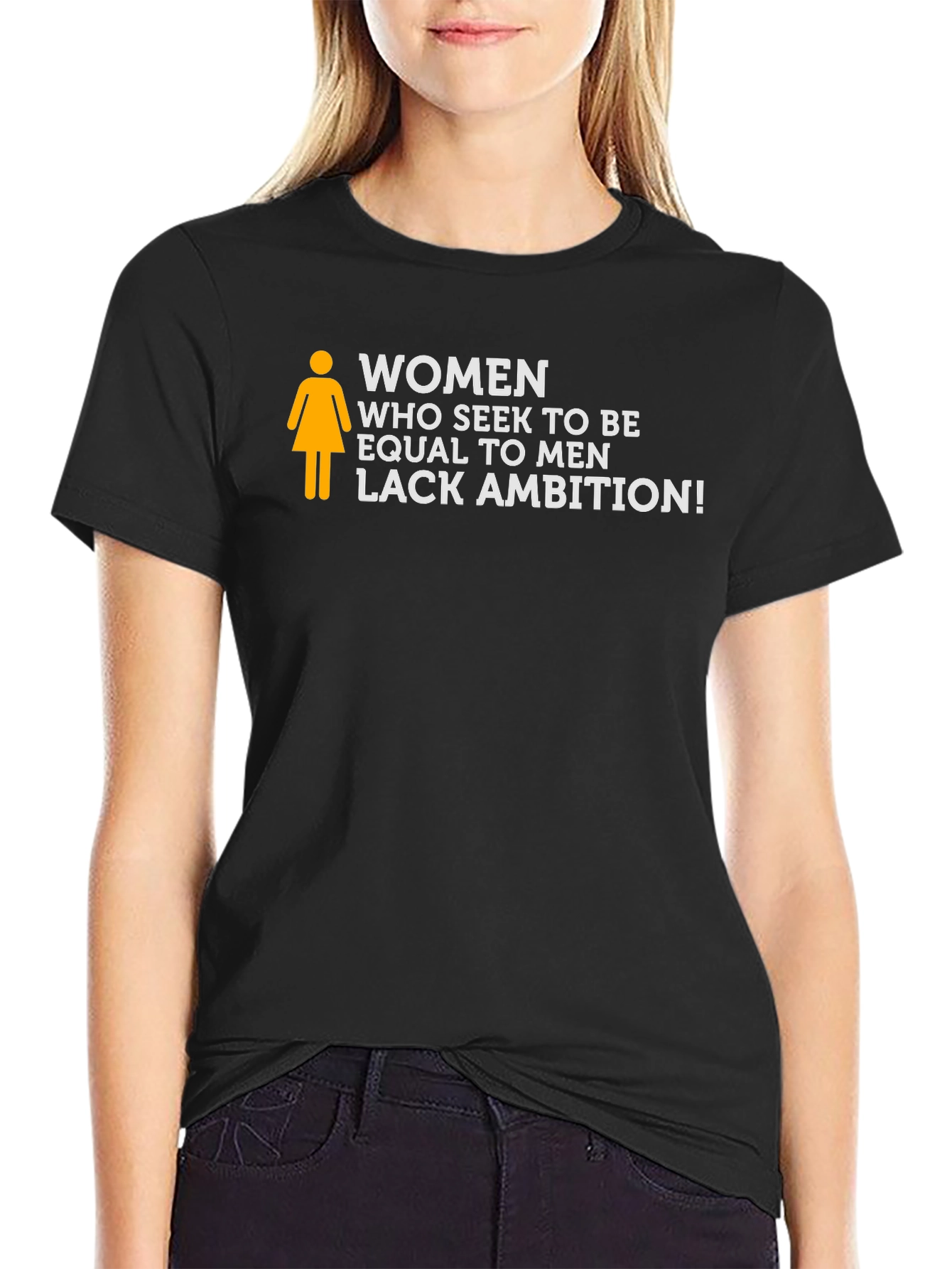 Black Women Lack Ambition Slogan Tee view 2