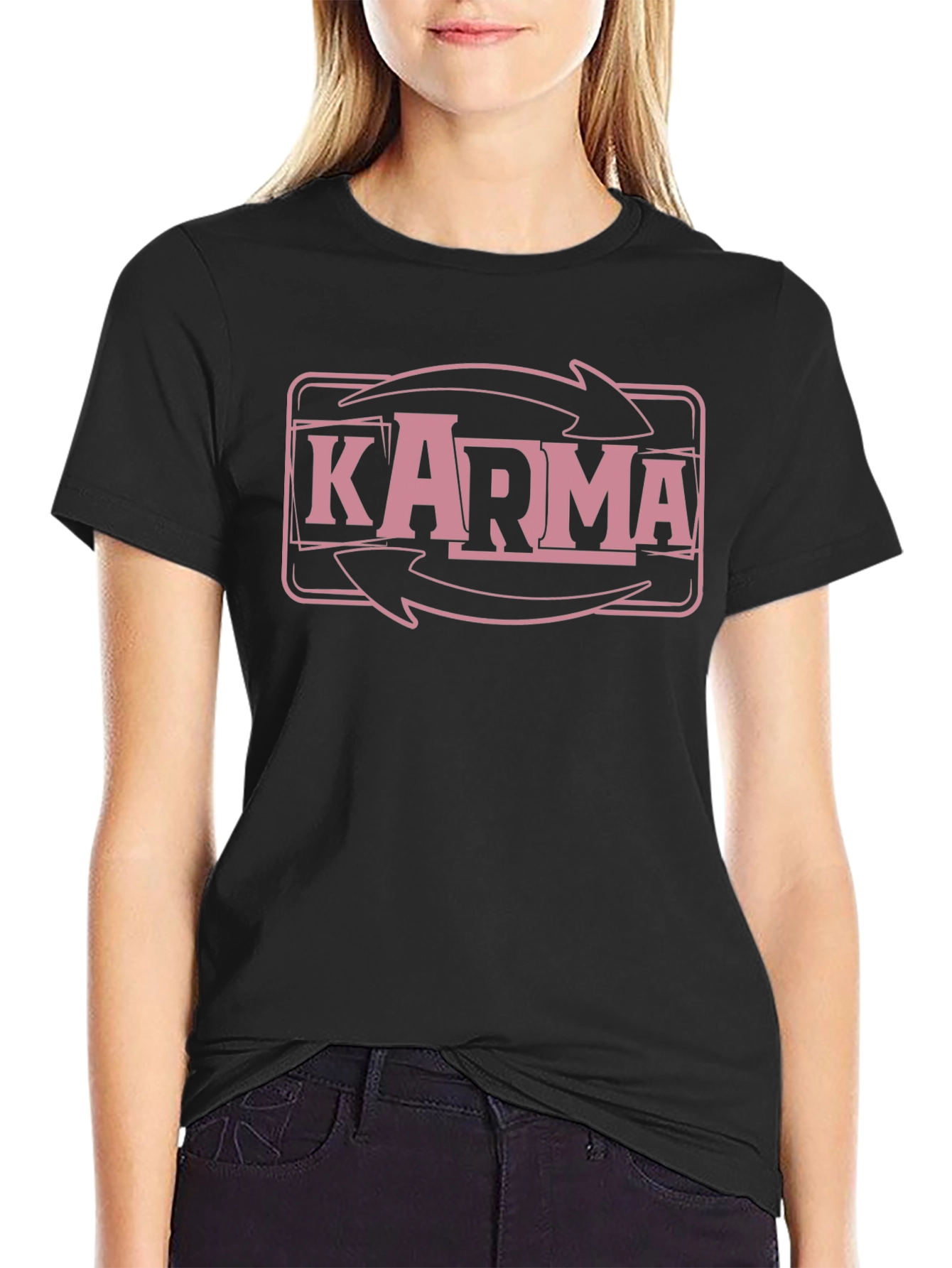 Black Karma Graphic Tee -  What Goes Around Comes Around view 2