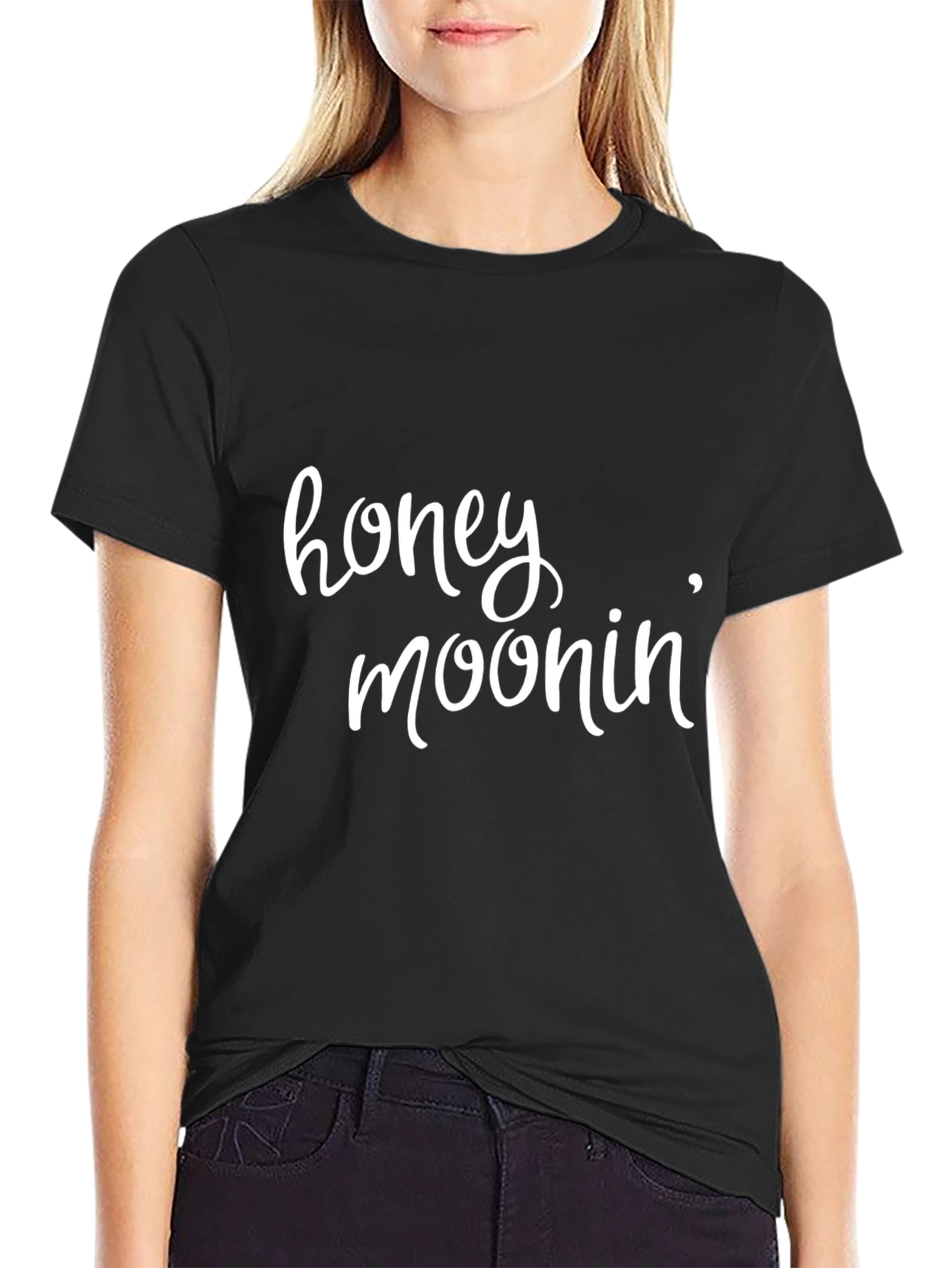 Black Honeymoonin' Graphic Tee - Black view 2