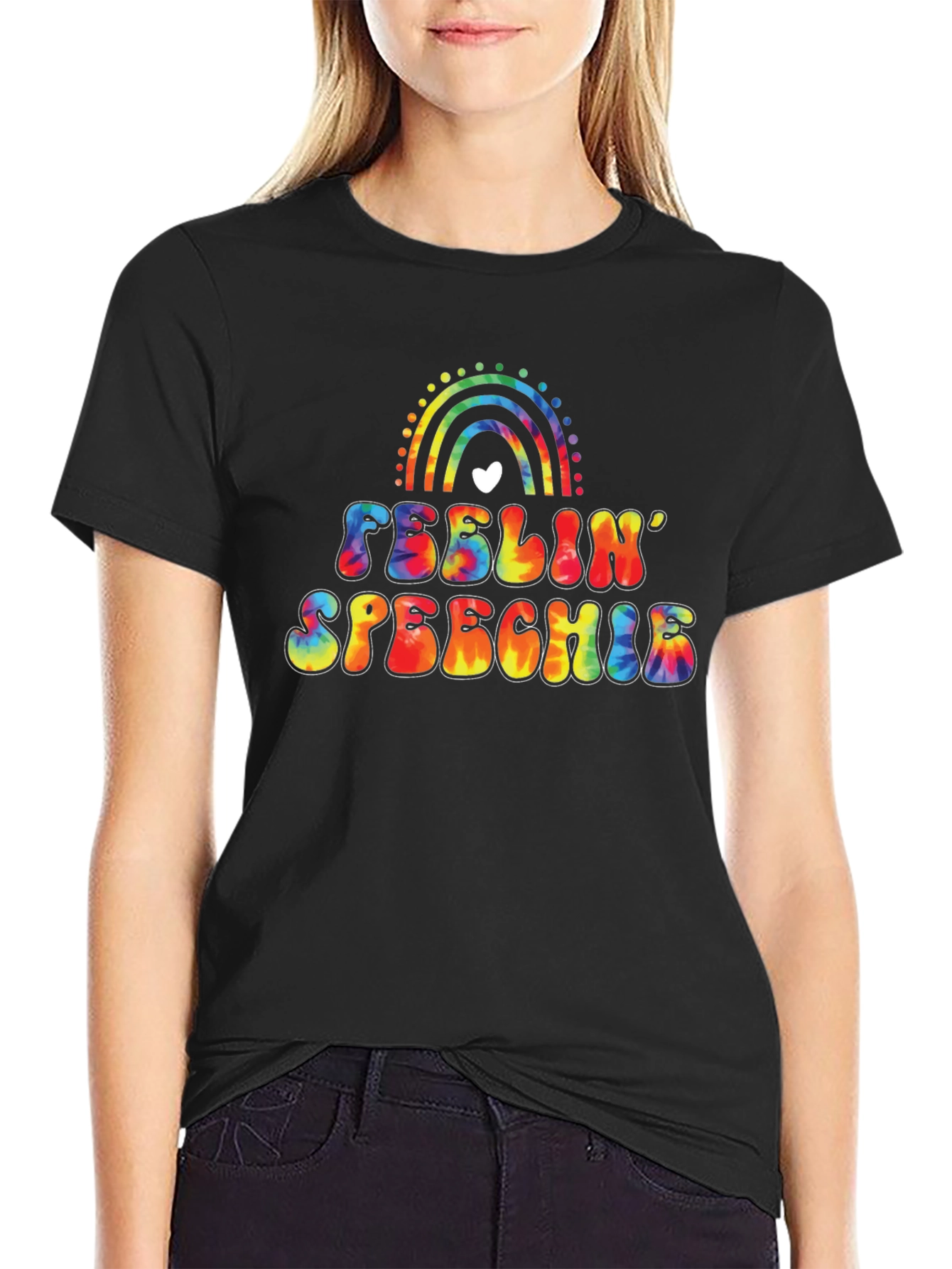 Black Feelin' Speechie Tie Dye Graphic Tee view 2