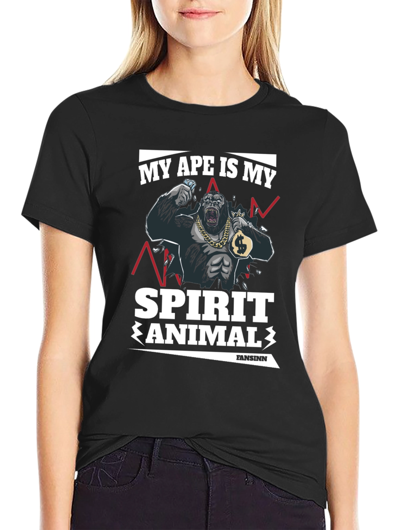 Black Ape Spirit Animal Graphic T-Shirt view 2