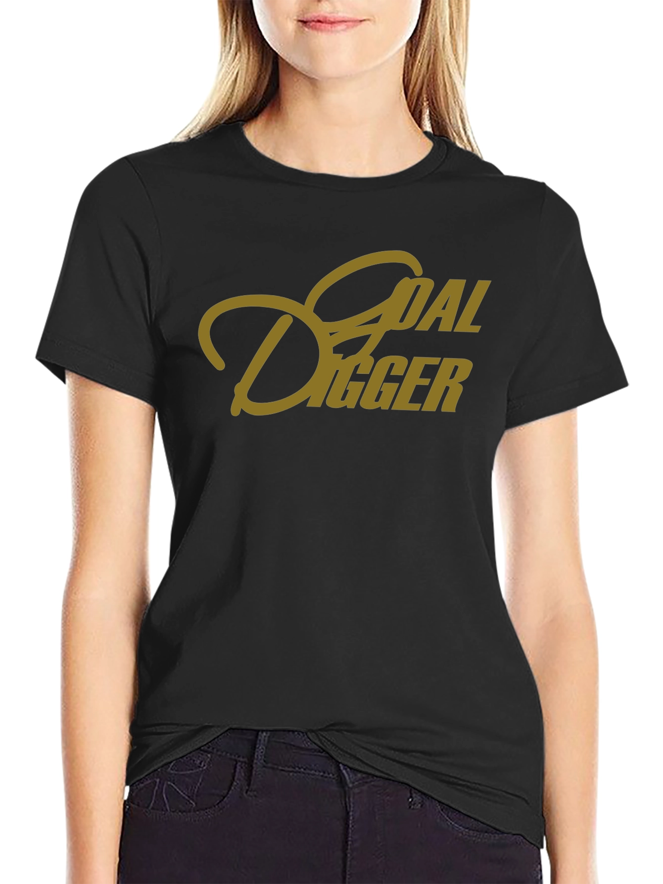 Black Goal Digger Graphic Tee - Black T-Shirt view 2
