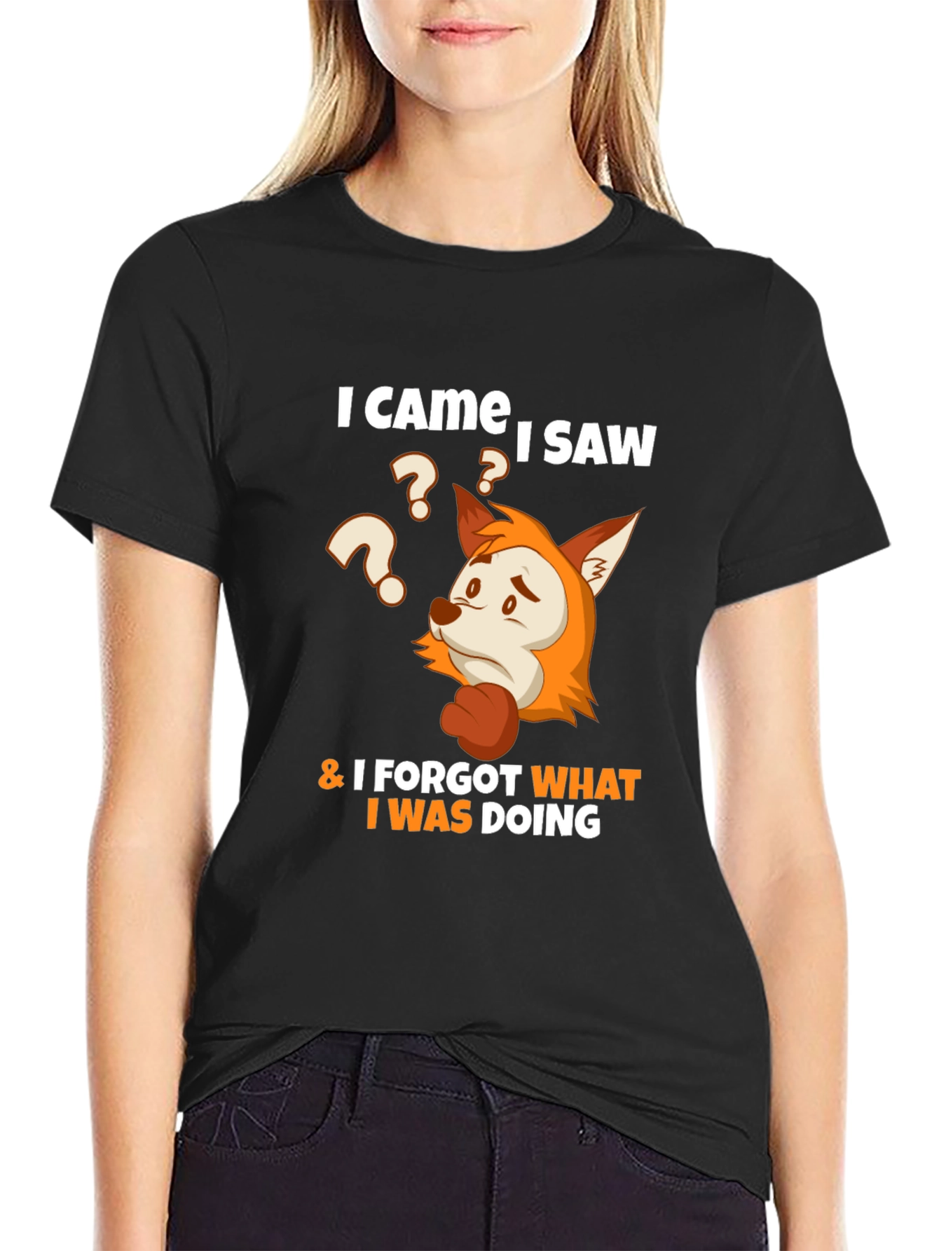 Black I Came I Saw I Forgot What I Was Doing T-Shirt view 2