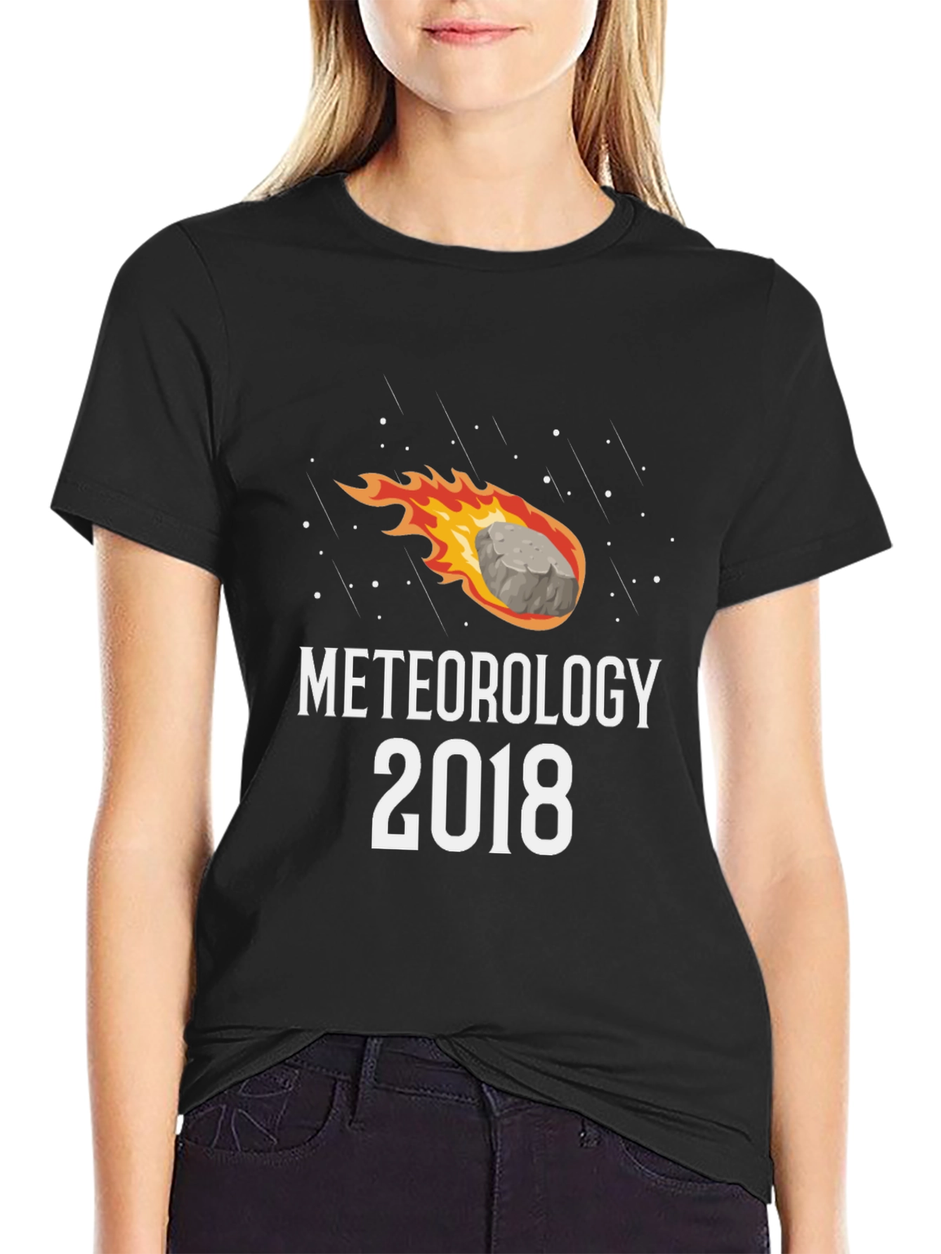 Black Meteorology 2018 Graphic Tee - Black Cotton T-Shirt view 2