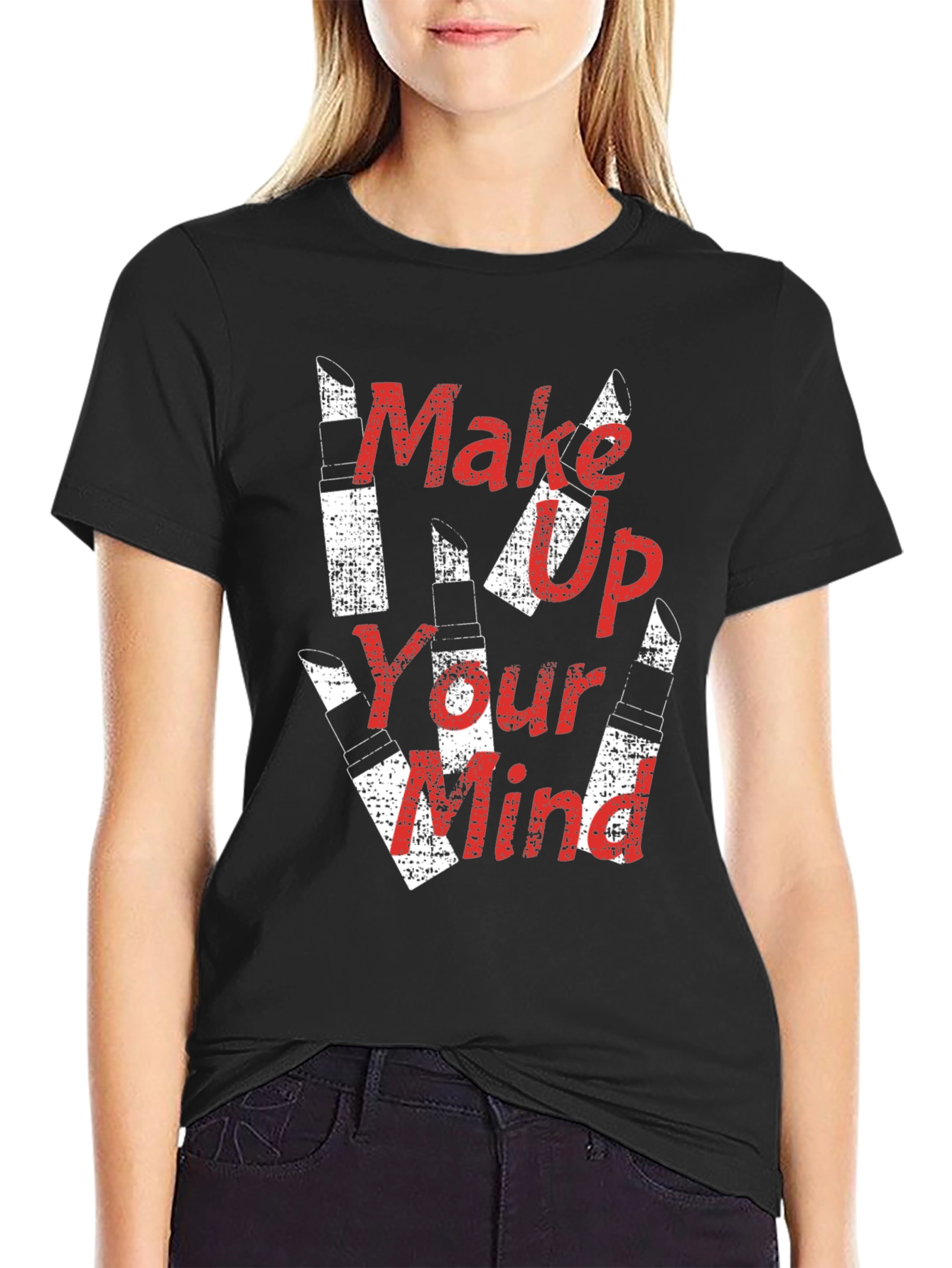 Black Make Up Your Mind Graphic Tee view 2
