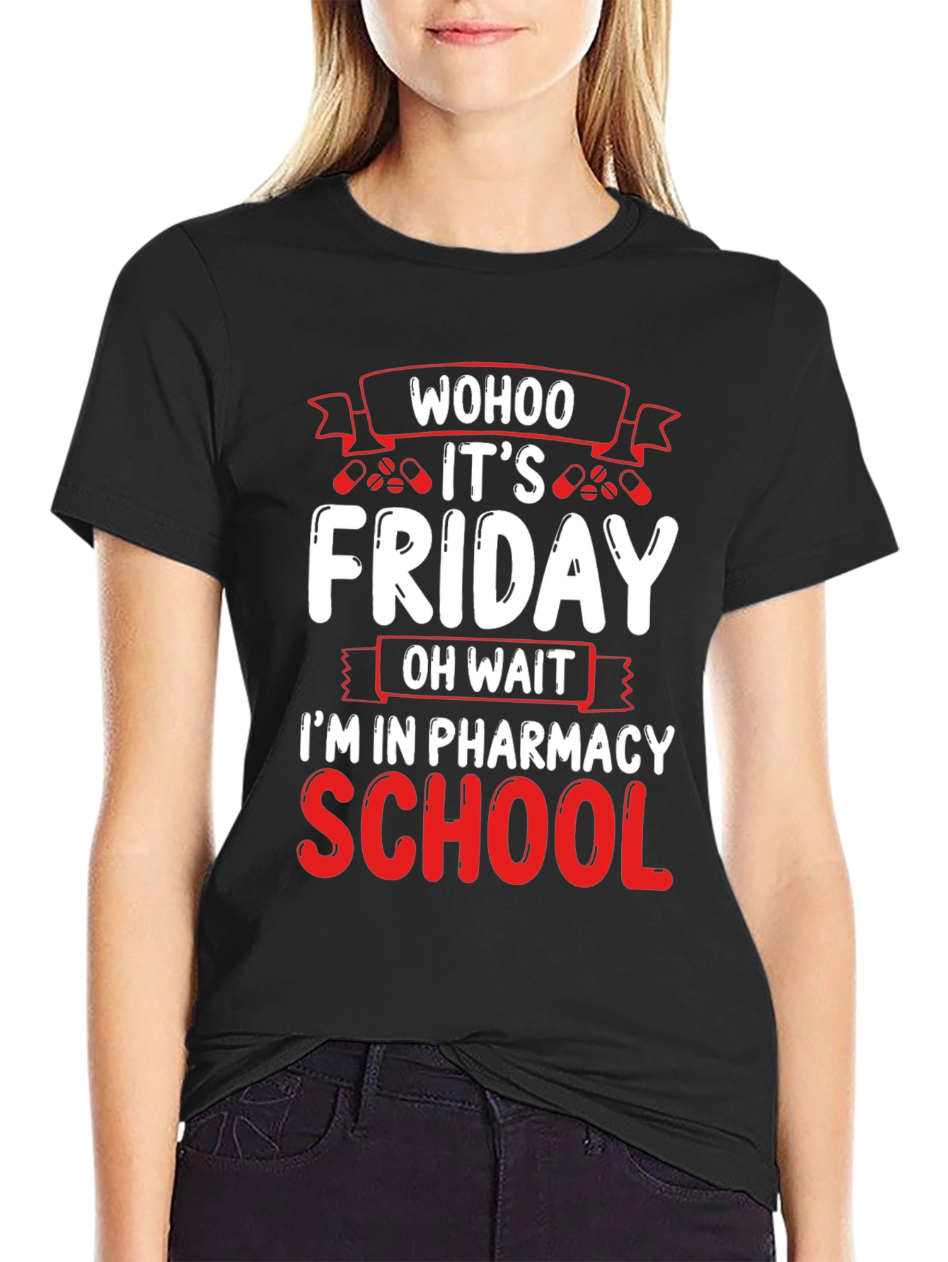 Black Pharmacy School Friday T-Shirt view 2