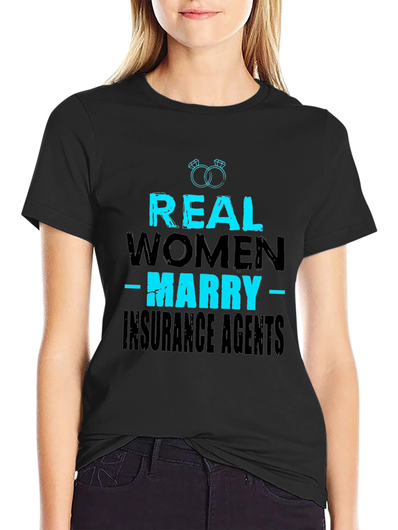 Black Real Women Marry Insurance Agents T-Shirt view 2