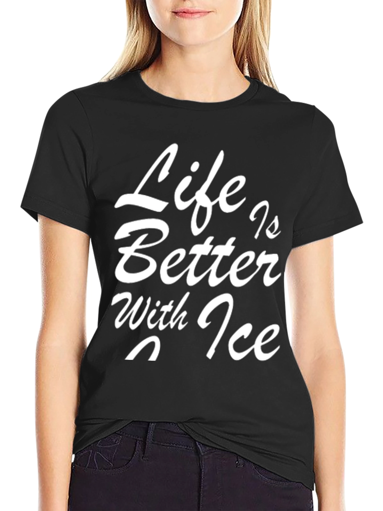 Black Life is Better with Ice Black T-Shirt view 2