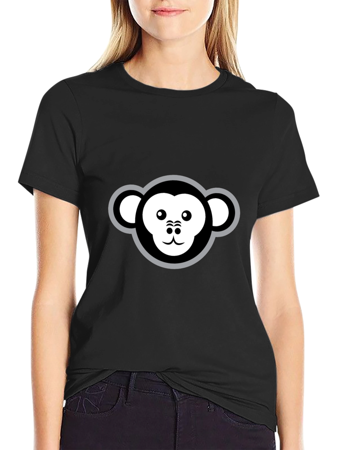 Black Monkey Graphic Black T-Shirt view 2