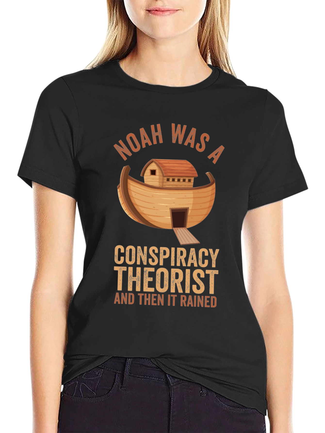 Black Noah Was A Conspiracy Theorist T-Shirt view 2