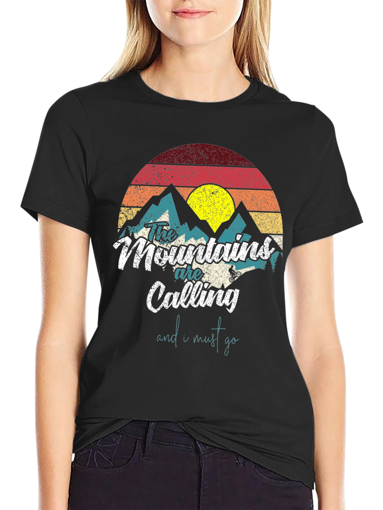 Black Mountains Are Calling T-Shirt - Nature Adventure Tee view 2