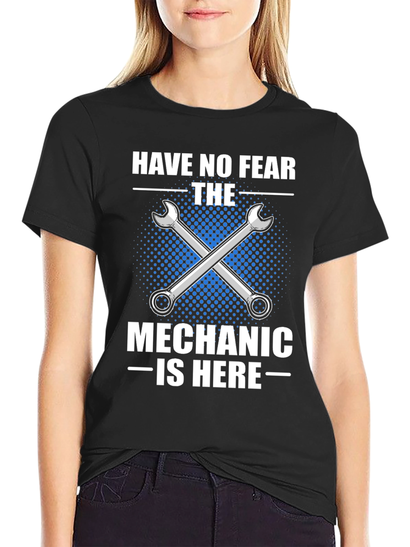 Black Mechanic T-Shirt - "Have No Fear" view 2