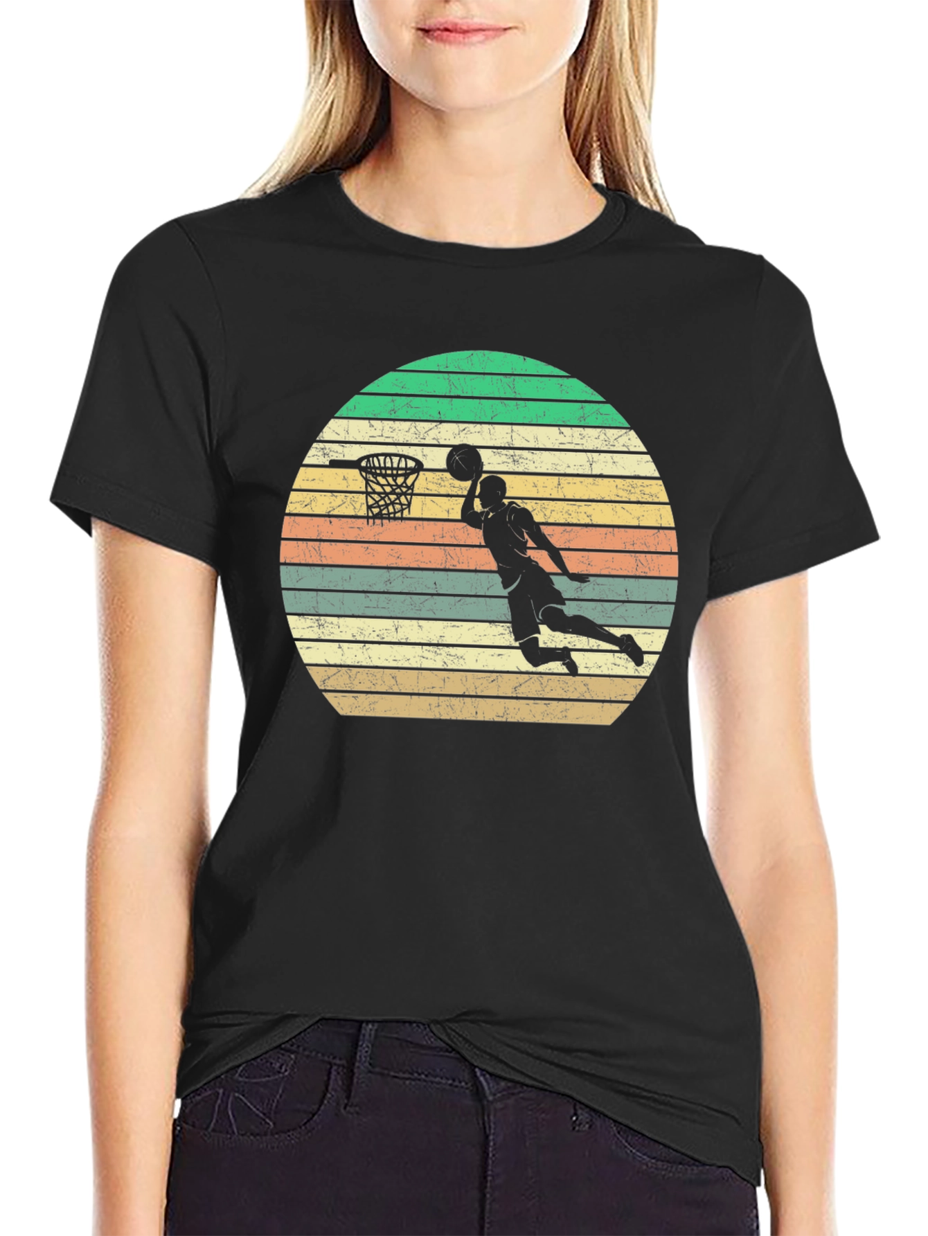 Retro Basketball Dunk T-Shirt - 2
