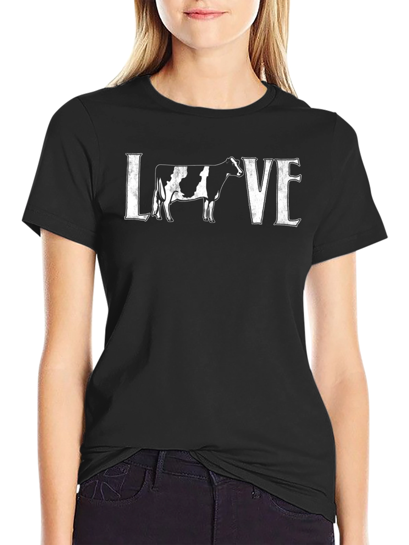 Love Cow Graphic T-Shirt - Men's Black Tee - 2