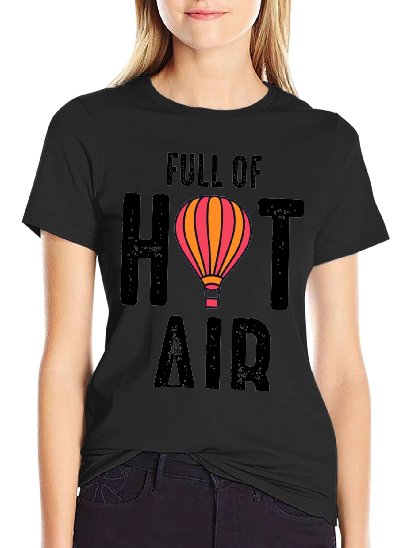 Black Full of Hot Air Graphic Tee view 2